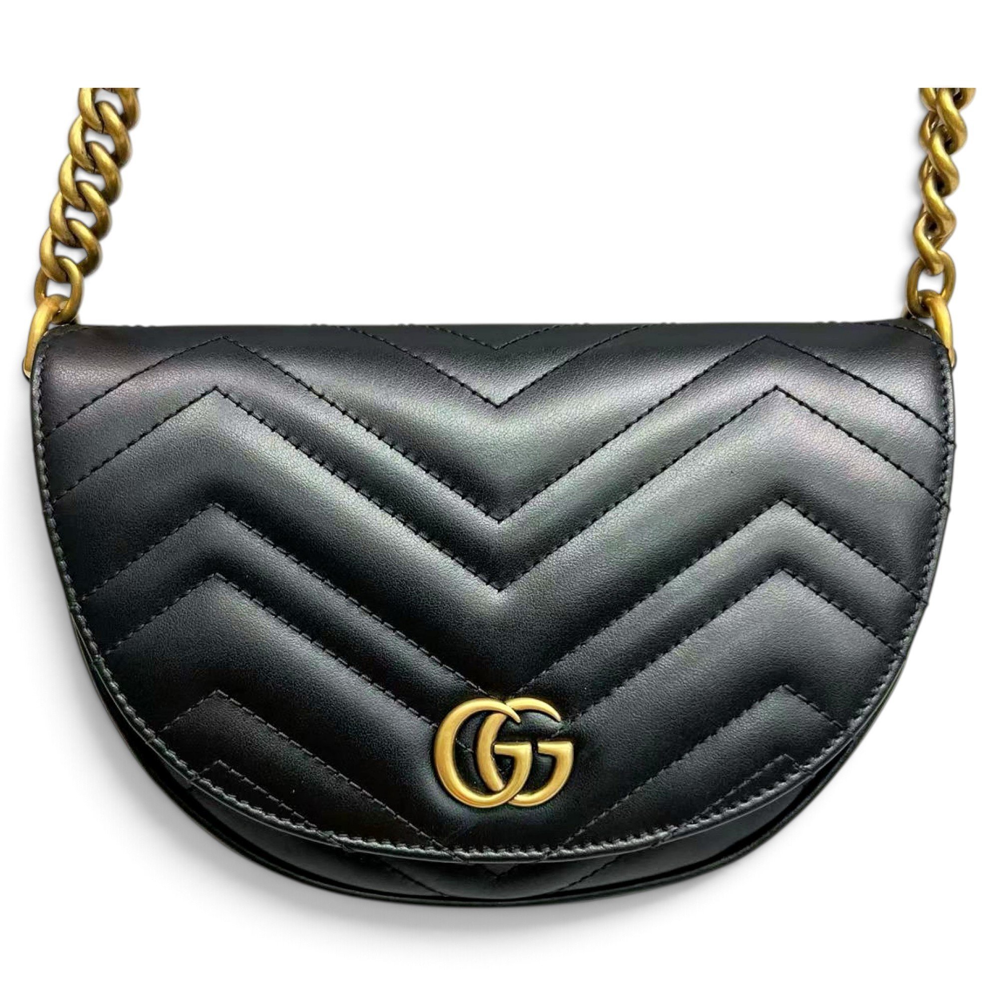 GG Marmont Round leather crossbody bag