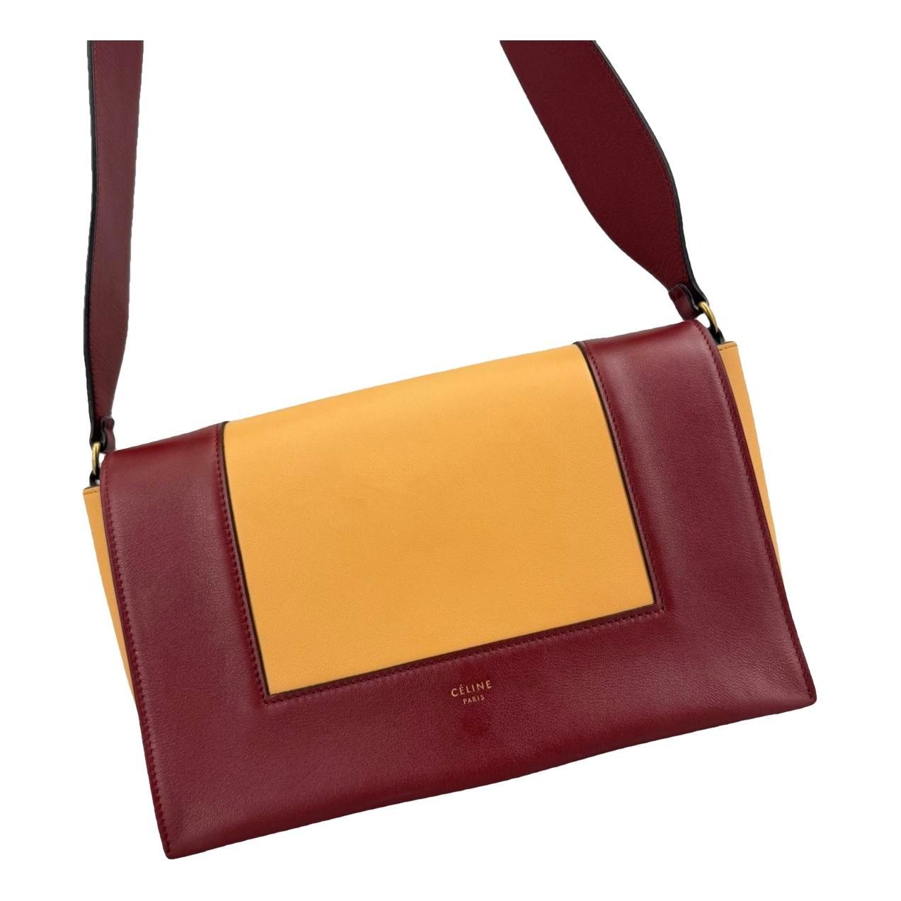 Frame leather handbag