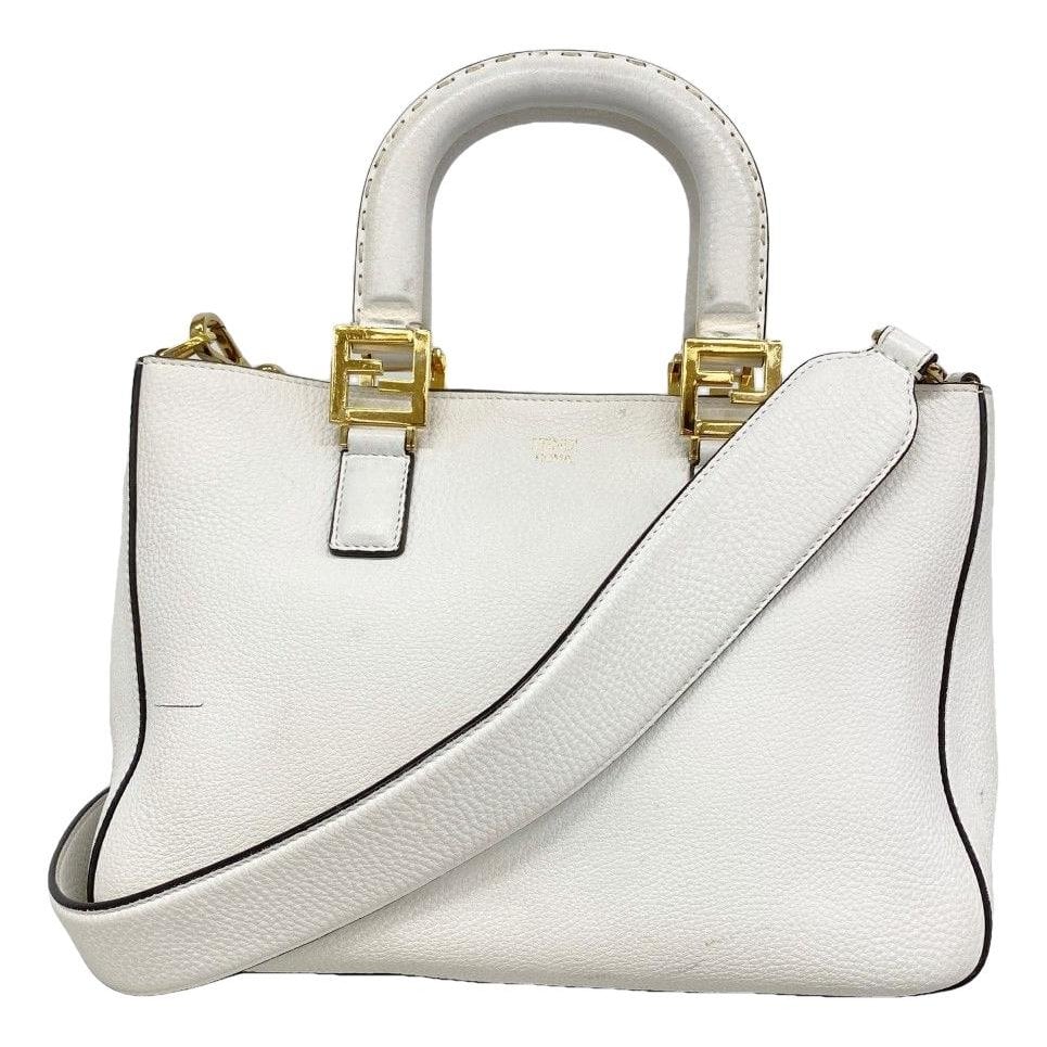 Pocket leather handbag