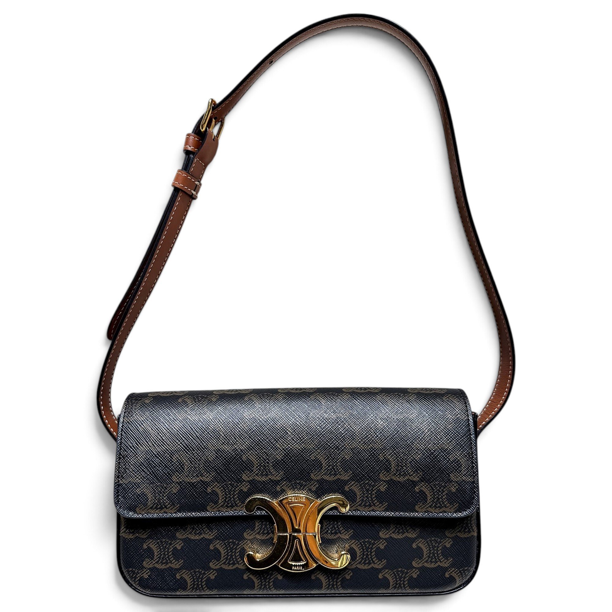 Triomphe Long leather handbag