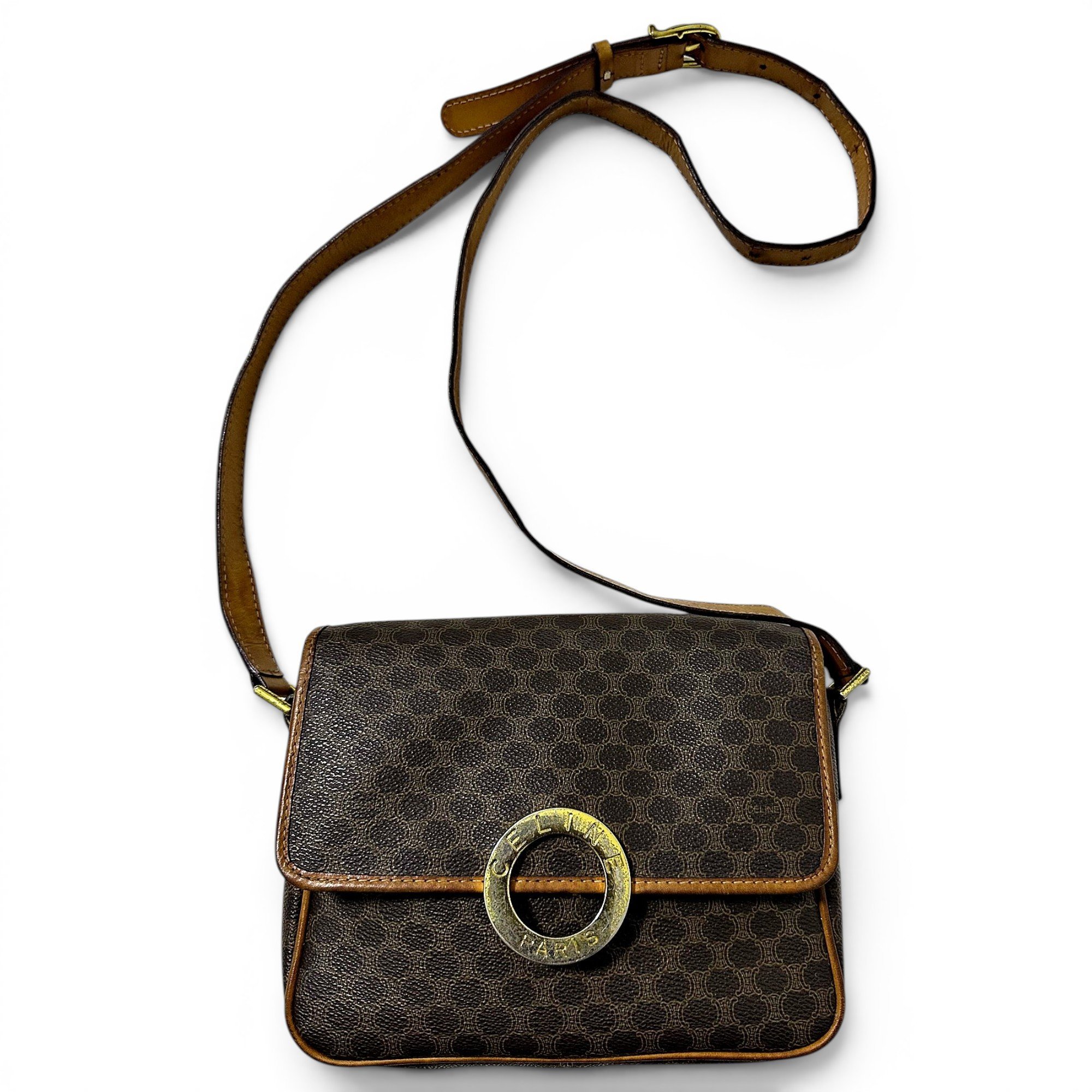Triomphe leather crossbody bag