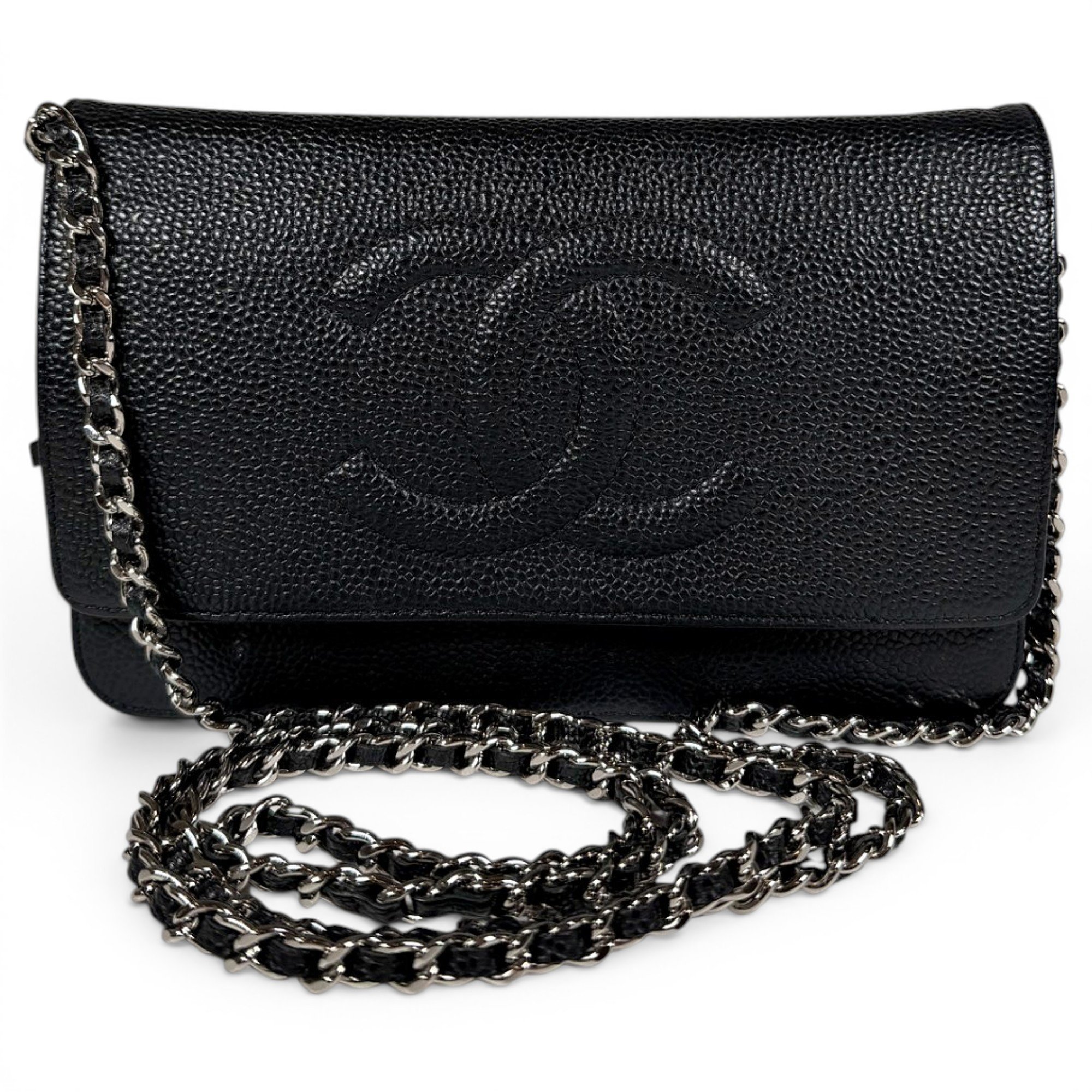 Wallet On Chain leather handbag