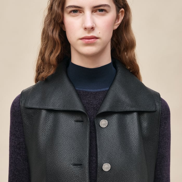 Noir Belted Vest