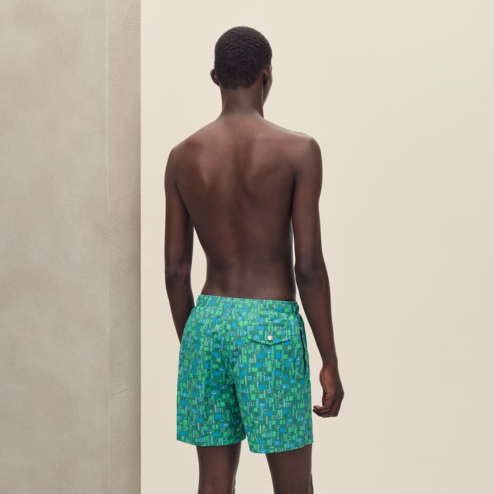 Menthe "Metal Au Carre" Swim Trunks