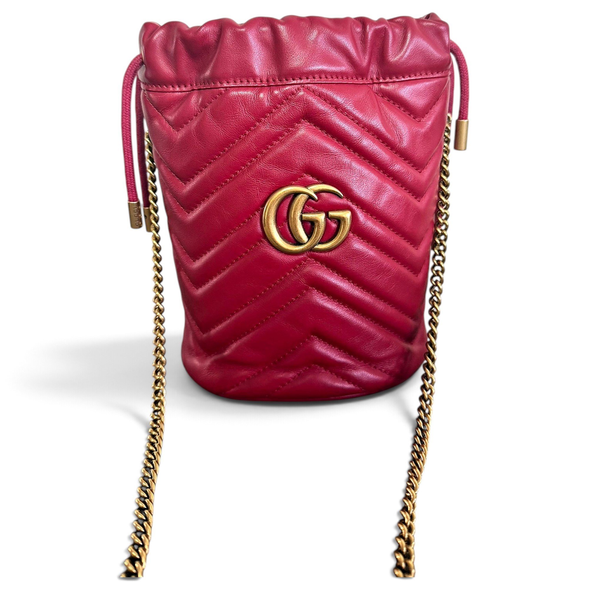 GG Marmont Chain Bucket leather handbag