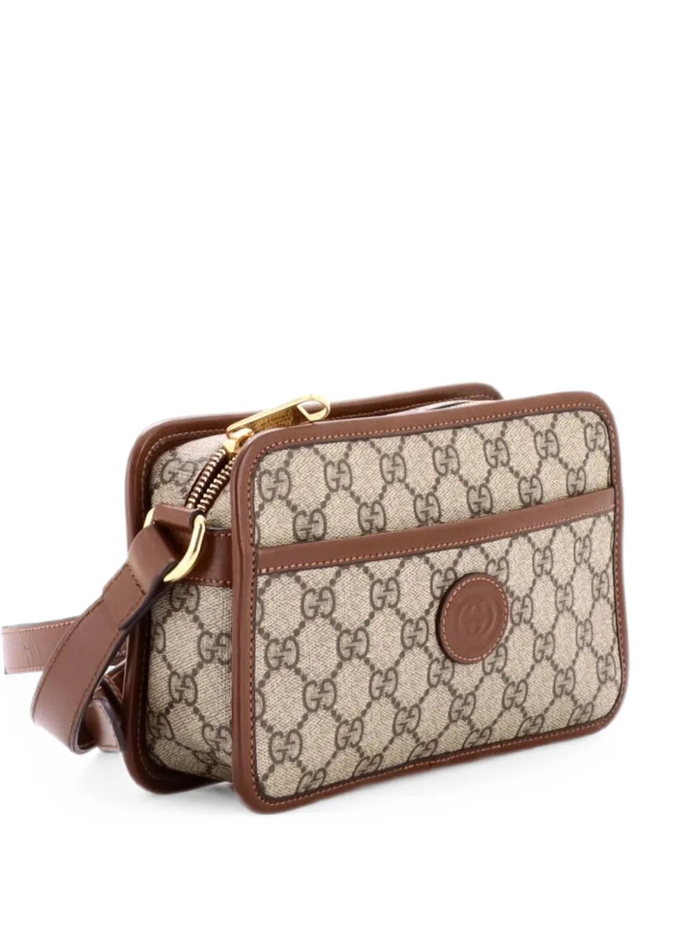 Interlocking G Patch Camera Bag GG Coated Canvas Mini crossbody bag
