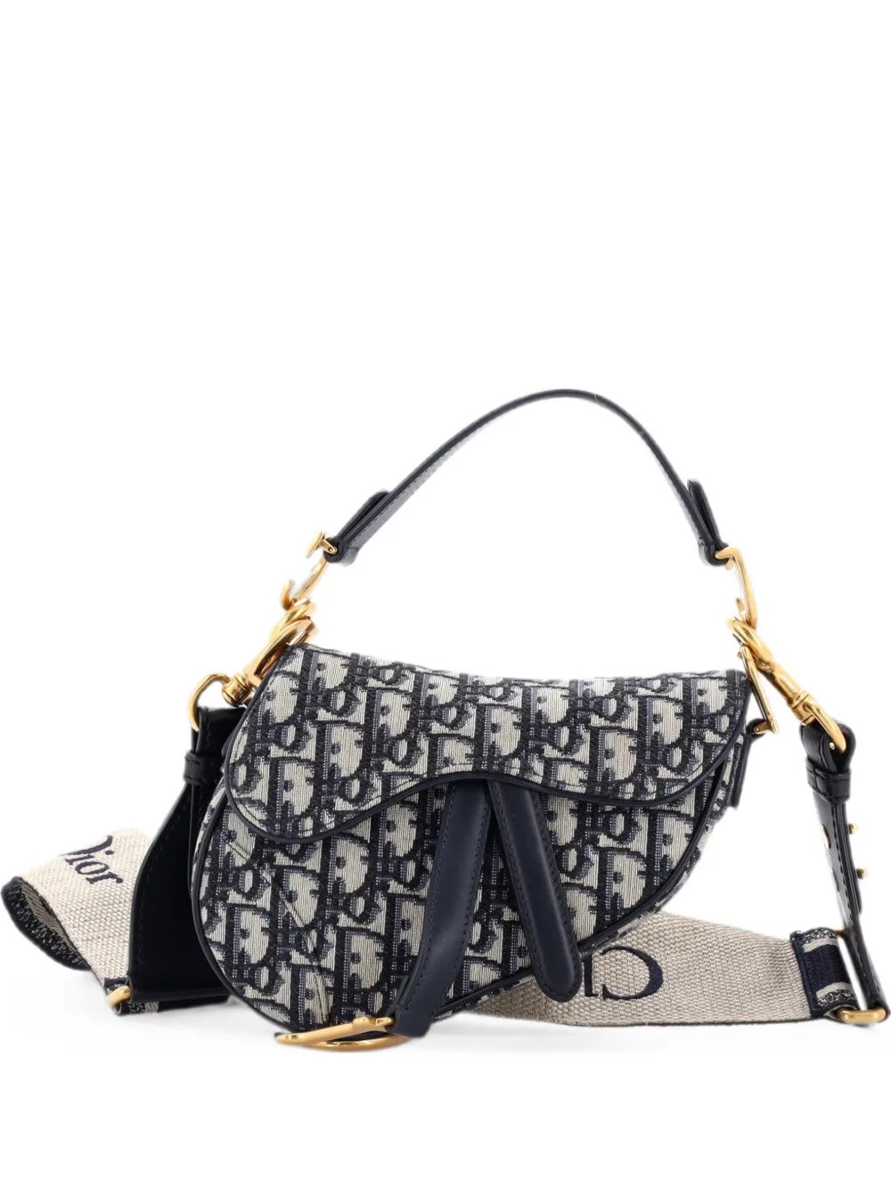 Dior Saddle Handbag with Strap Oblique Canvas Mini shoulder bag