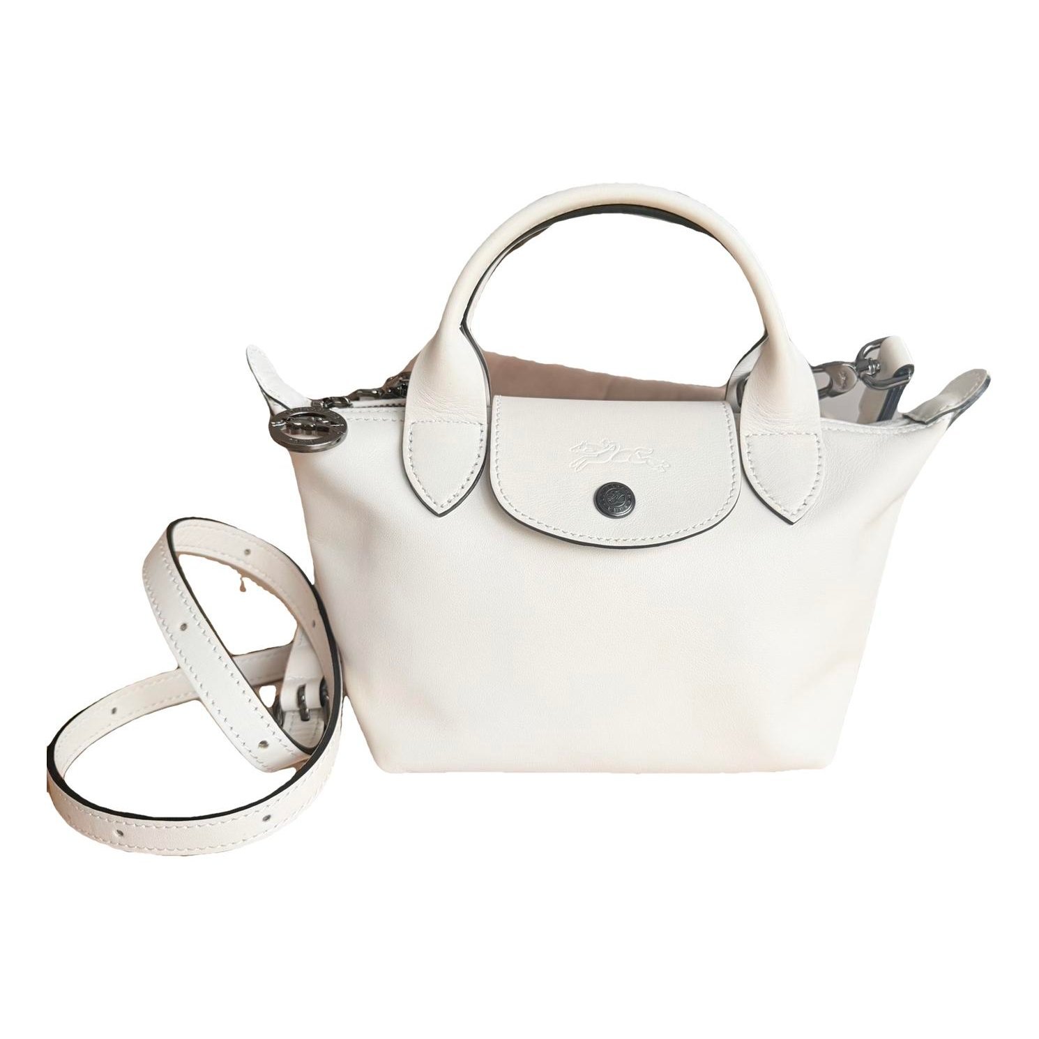 Pliage leather crossbody bag