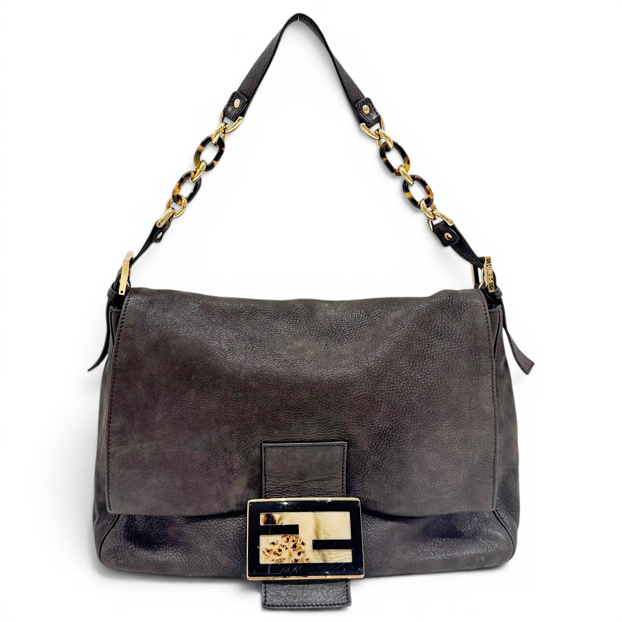 Fendi Mamma Baguette leather handbag