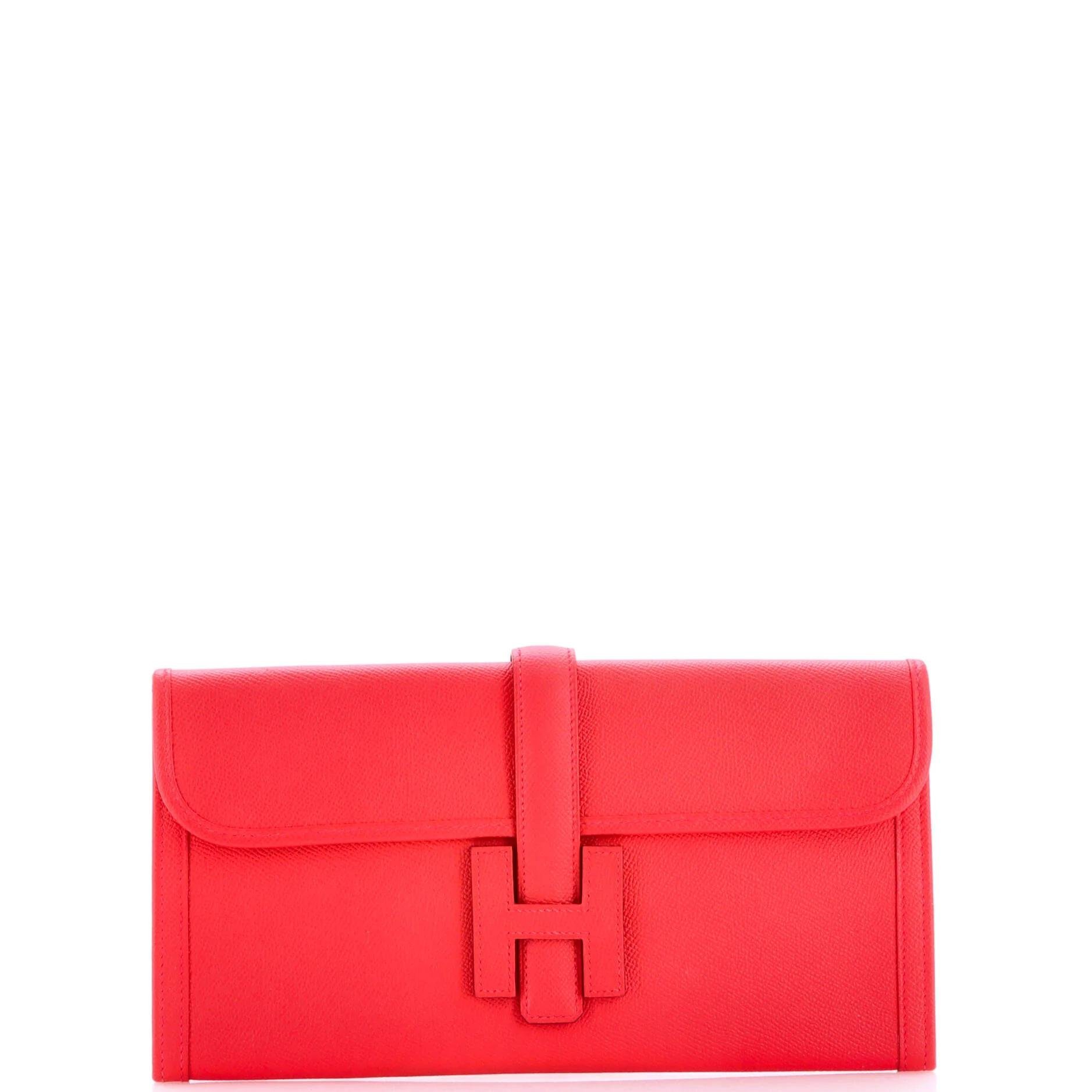 Jige leather clutch bag
