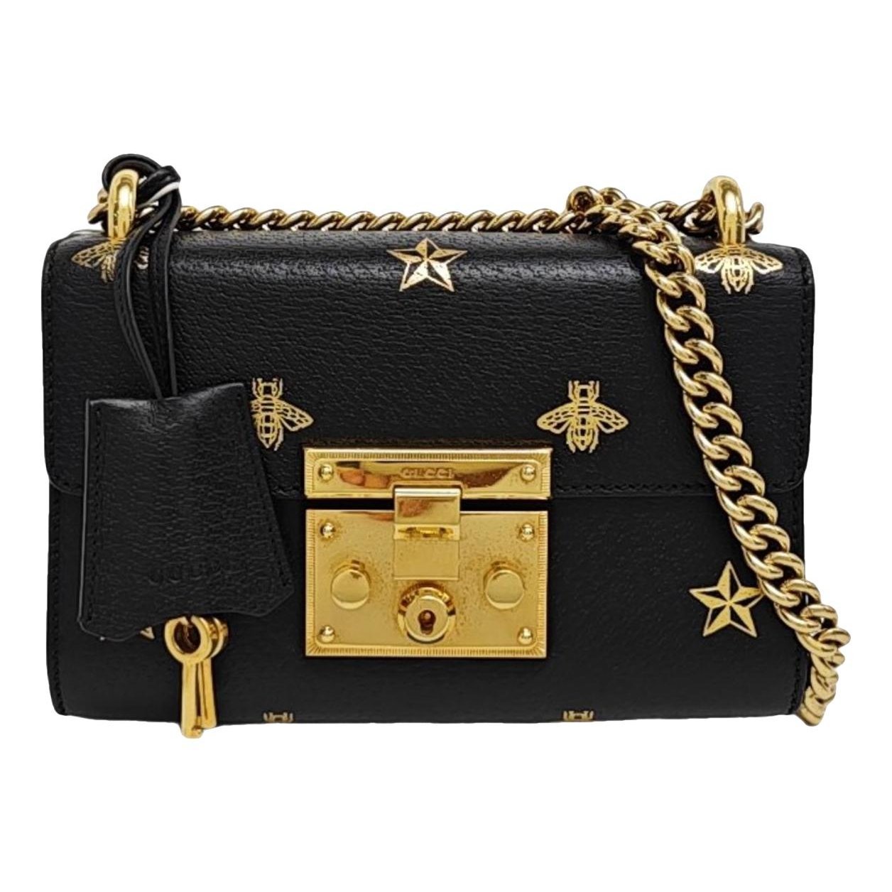 Padlock leather handbag