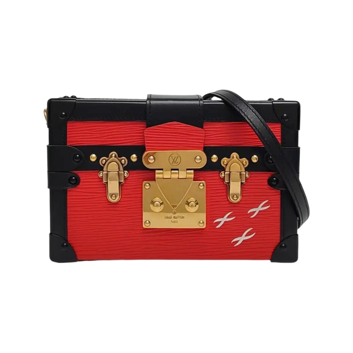 Petite Malle leather crossbody bag