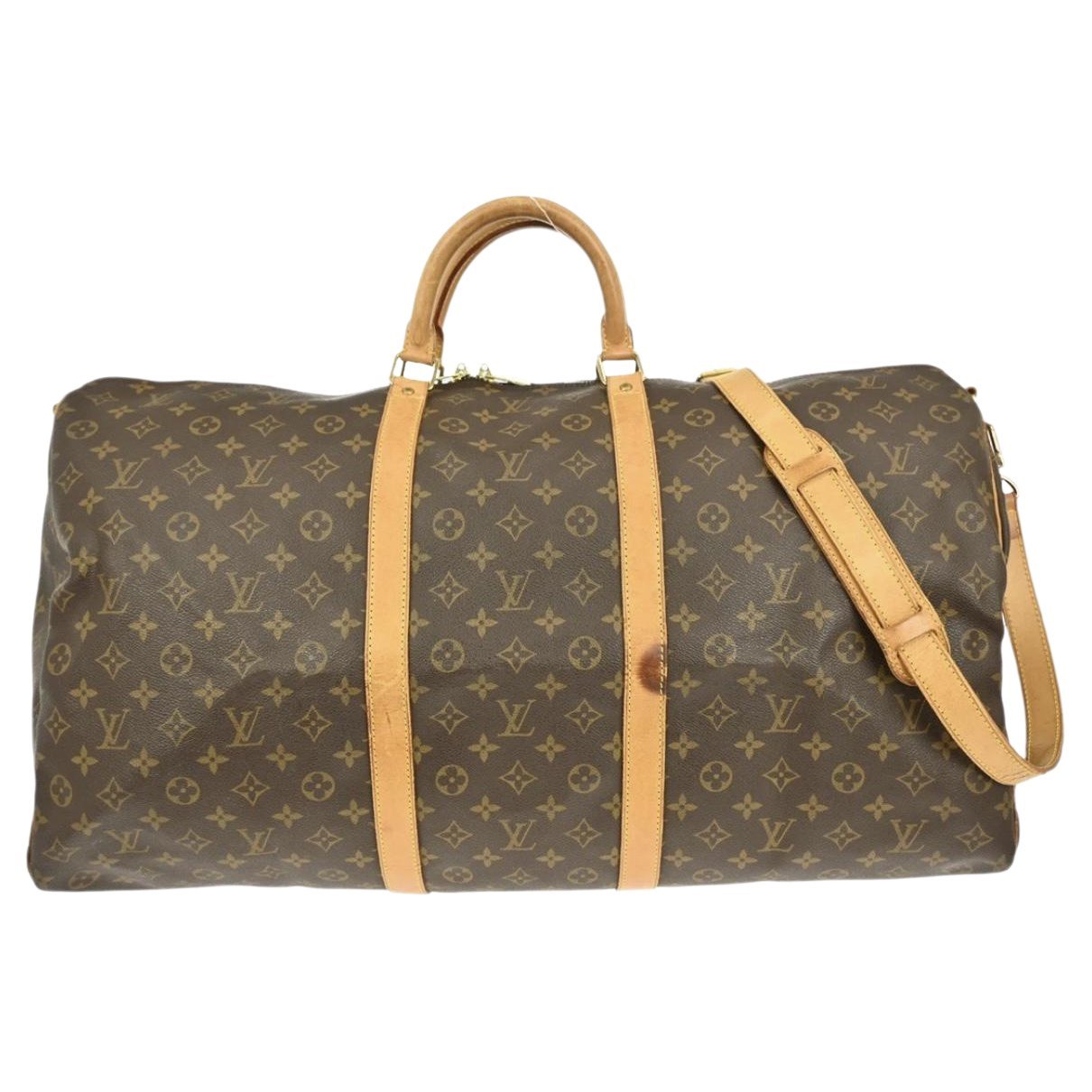 Keepall leather travel bag