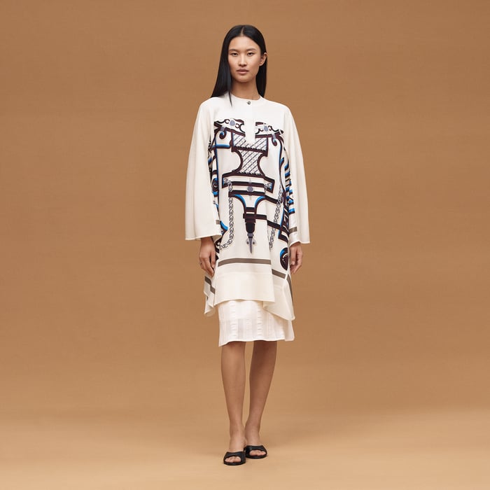 Blanc Céramique "l'Enseigne Du Sellier" Caftan Tunic
