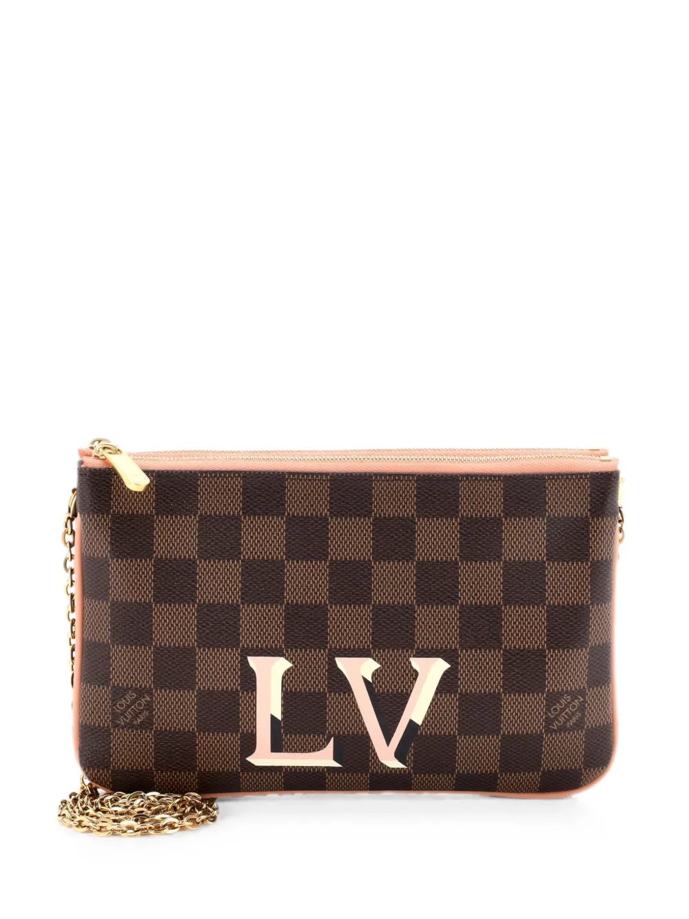 Double Zip Pochette Damier clutch bag