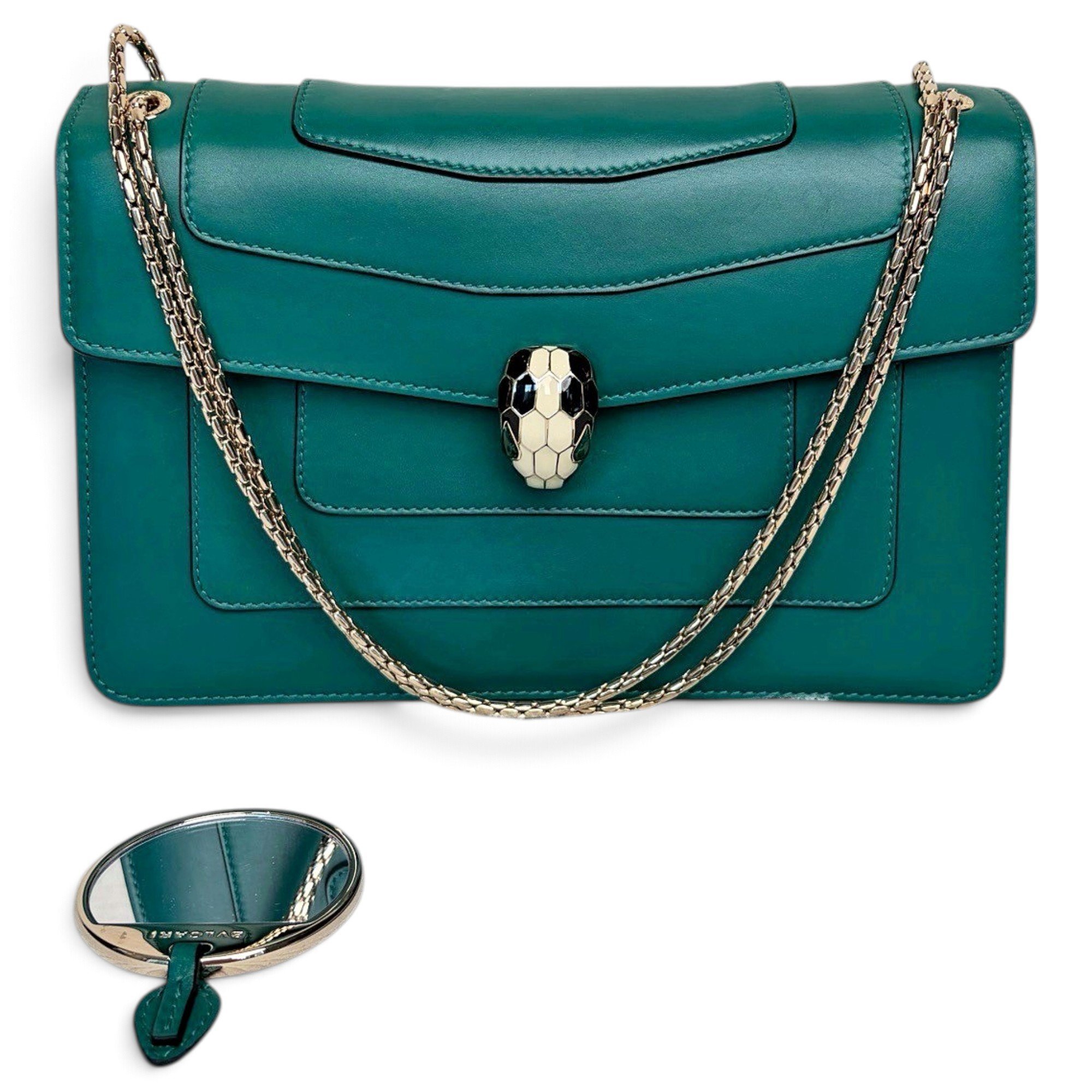 Serpenti leather handbag