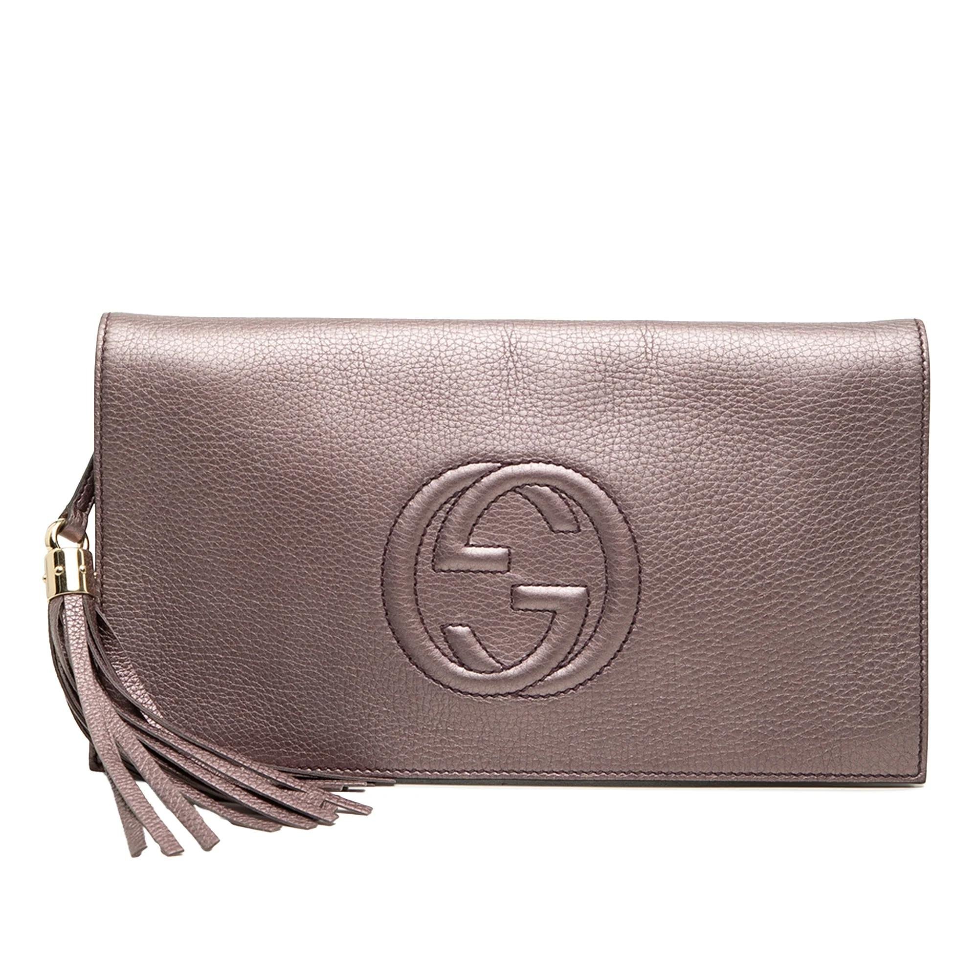 Soho pony-style calfskin clutch bag