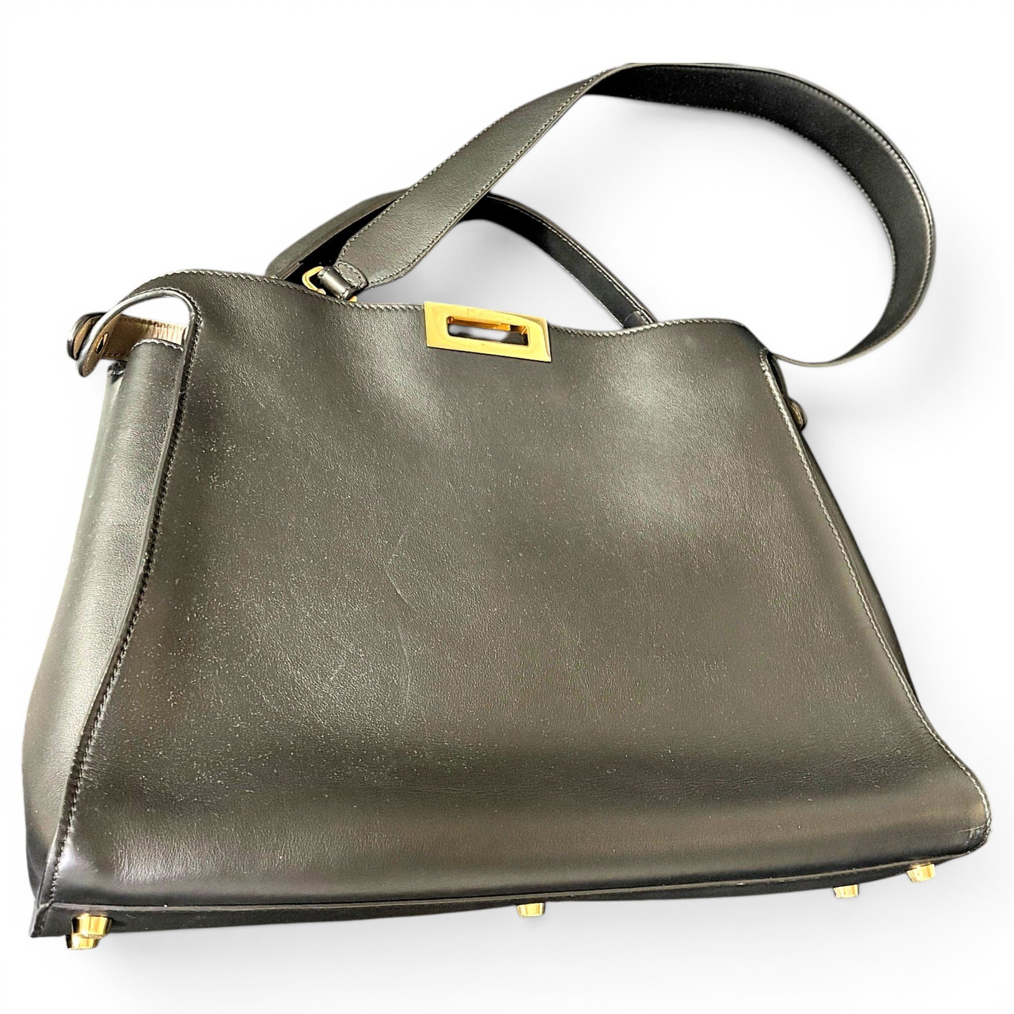 Peekaboo leather handbag