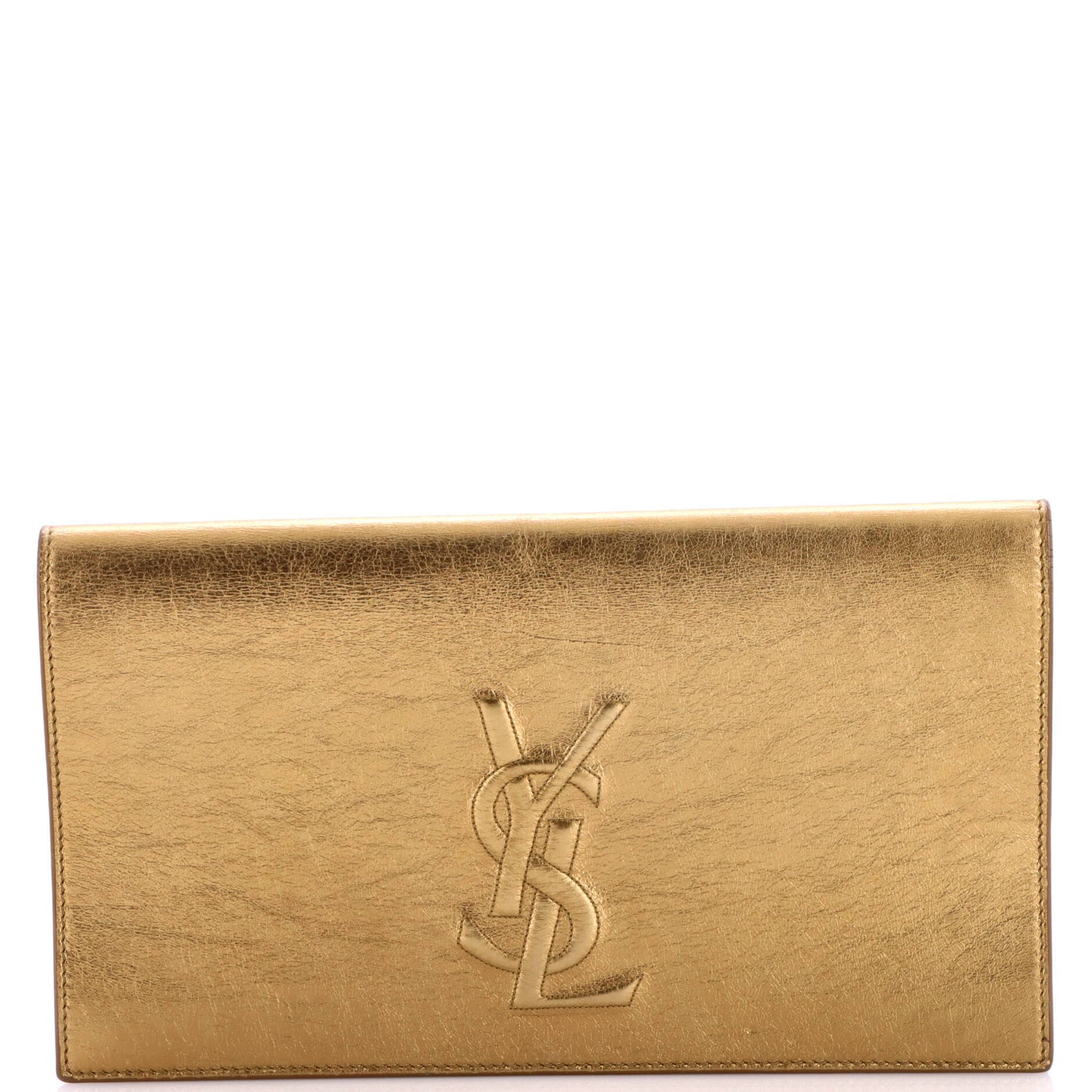 Leather clutch bag