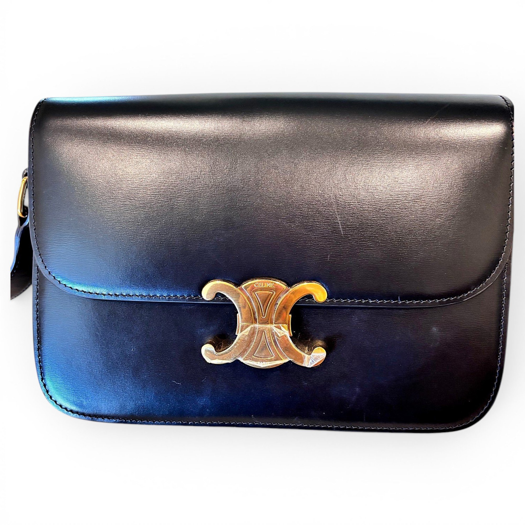 Triomphe leather handbag