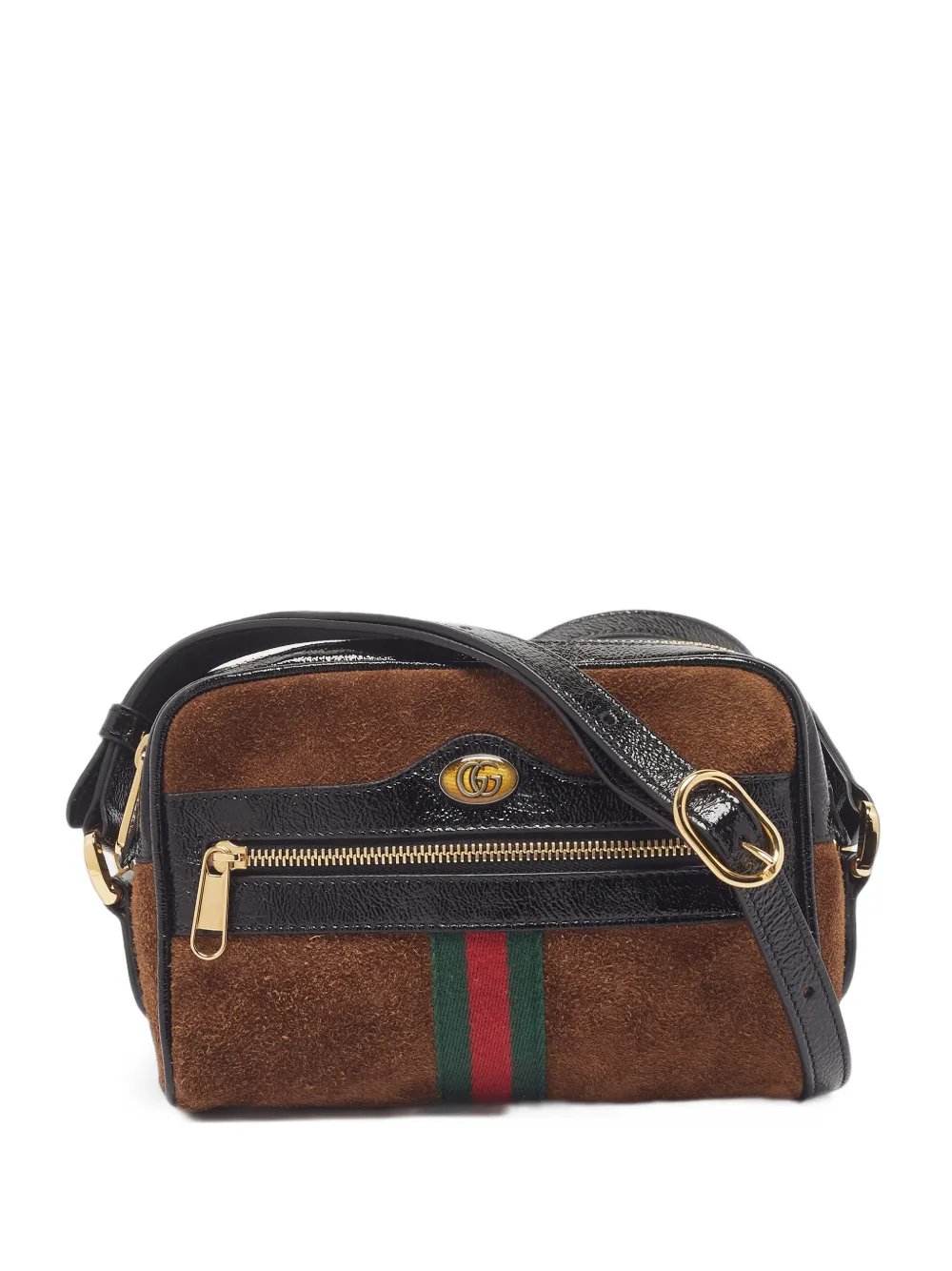 mini Ophidia suede crossbody bag
