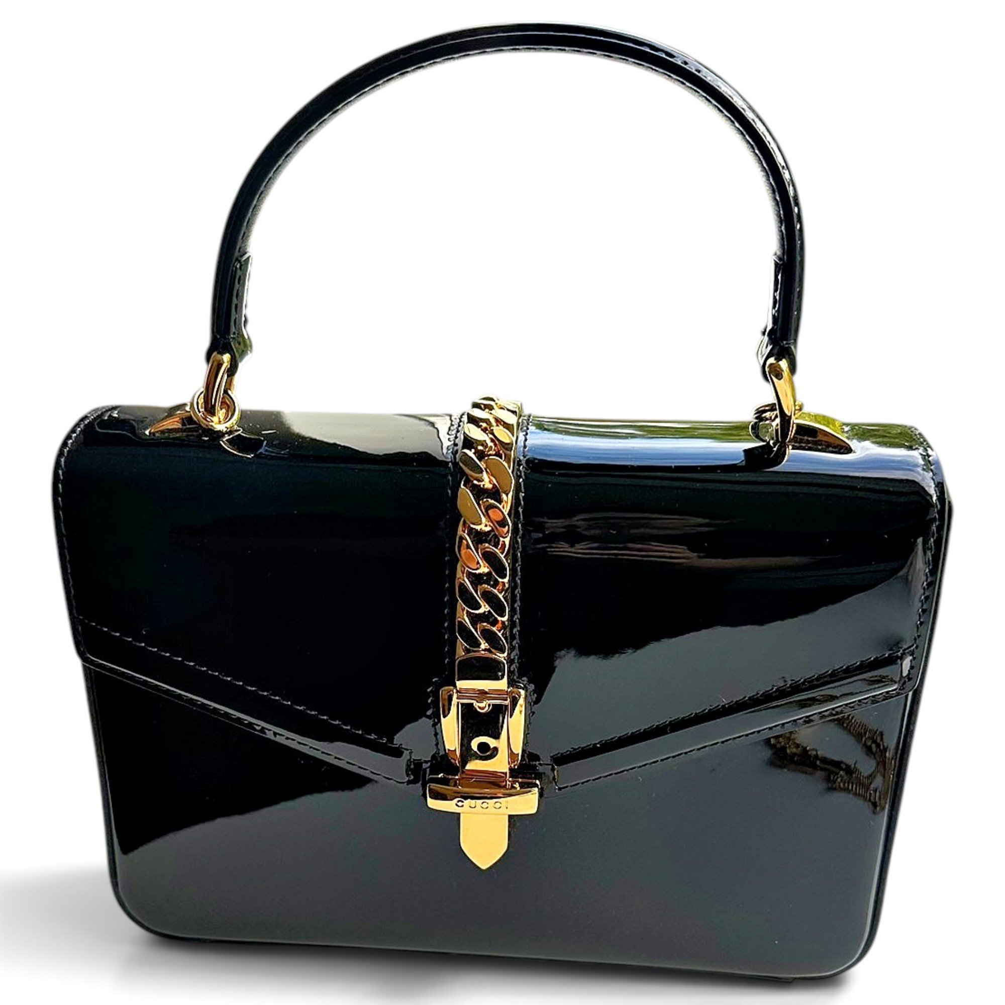 Sylvie 1969 patent leather handbag