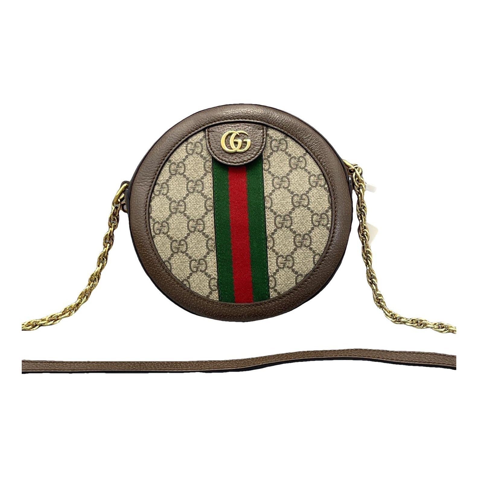 Ophidia Round leather handbag