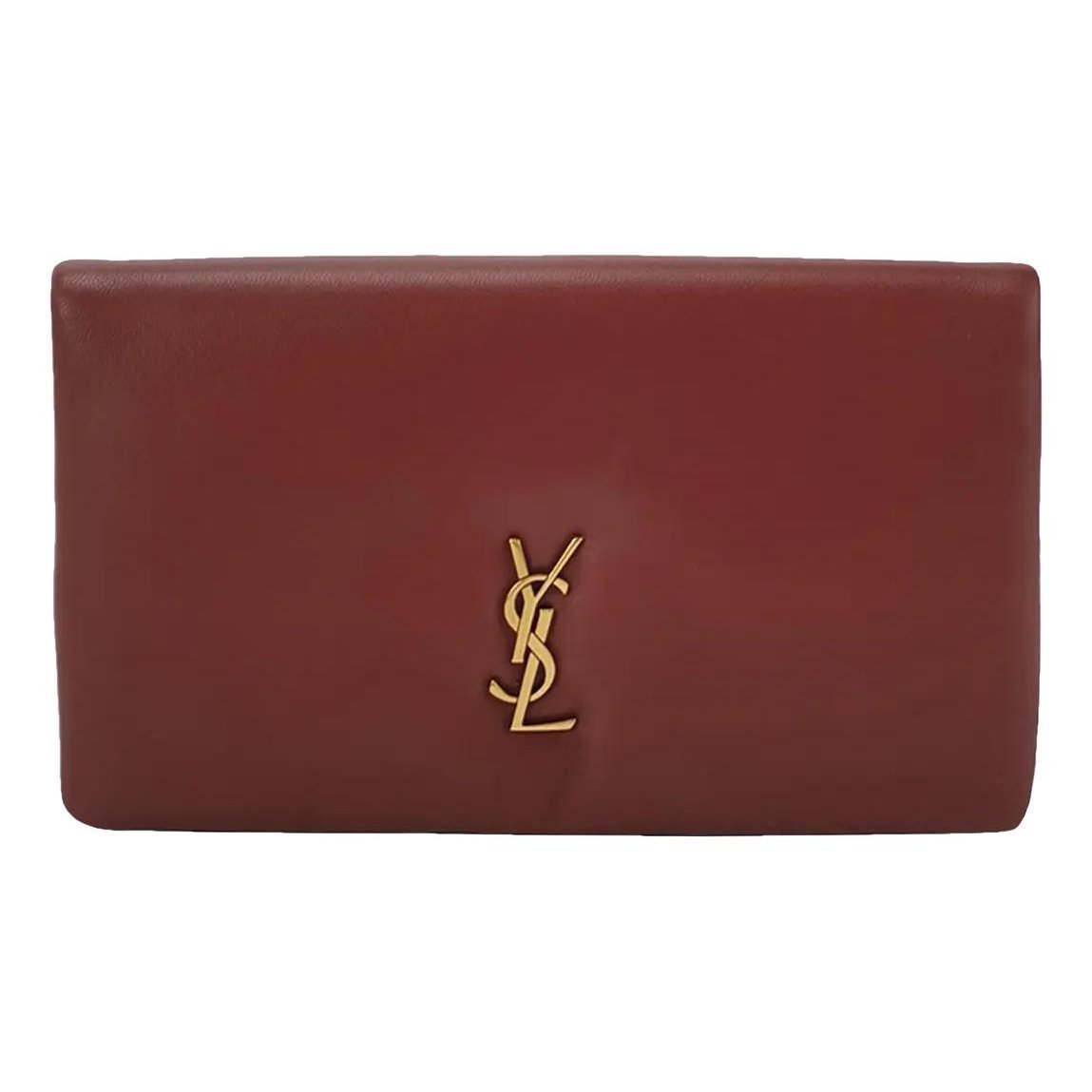 Leather clutch bag