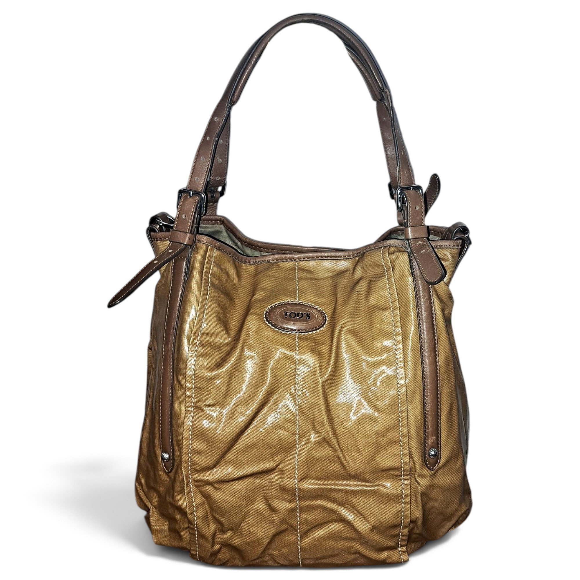 Shopping Media leather tote