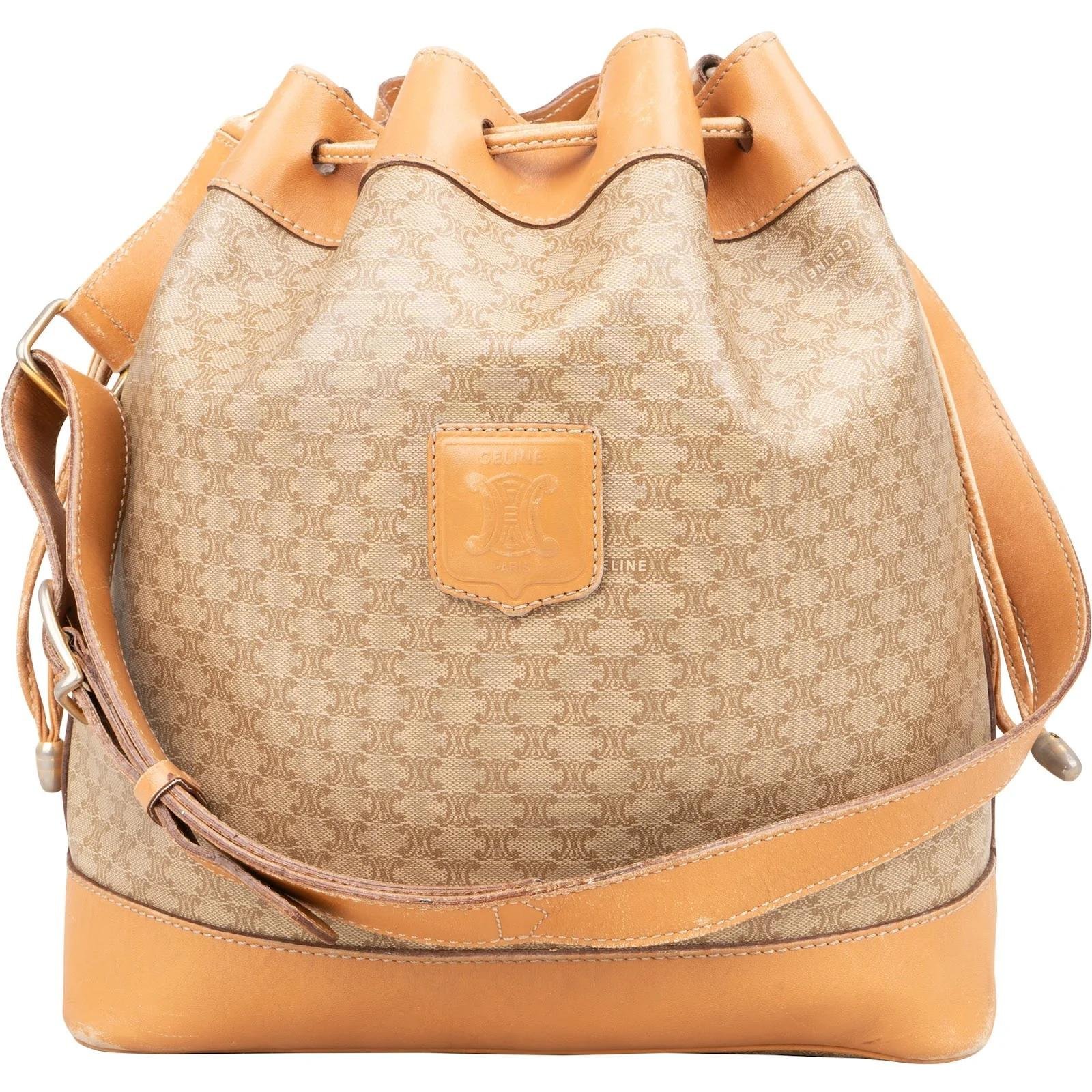 Clasp Bucket leather handbag