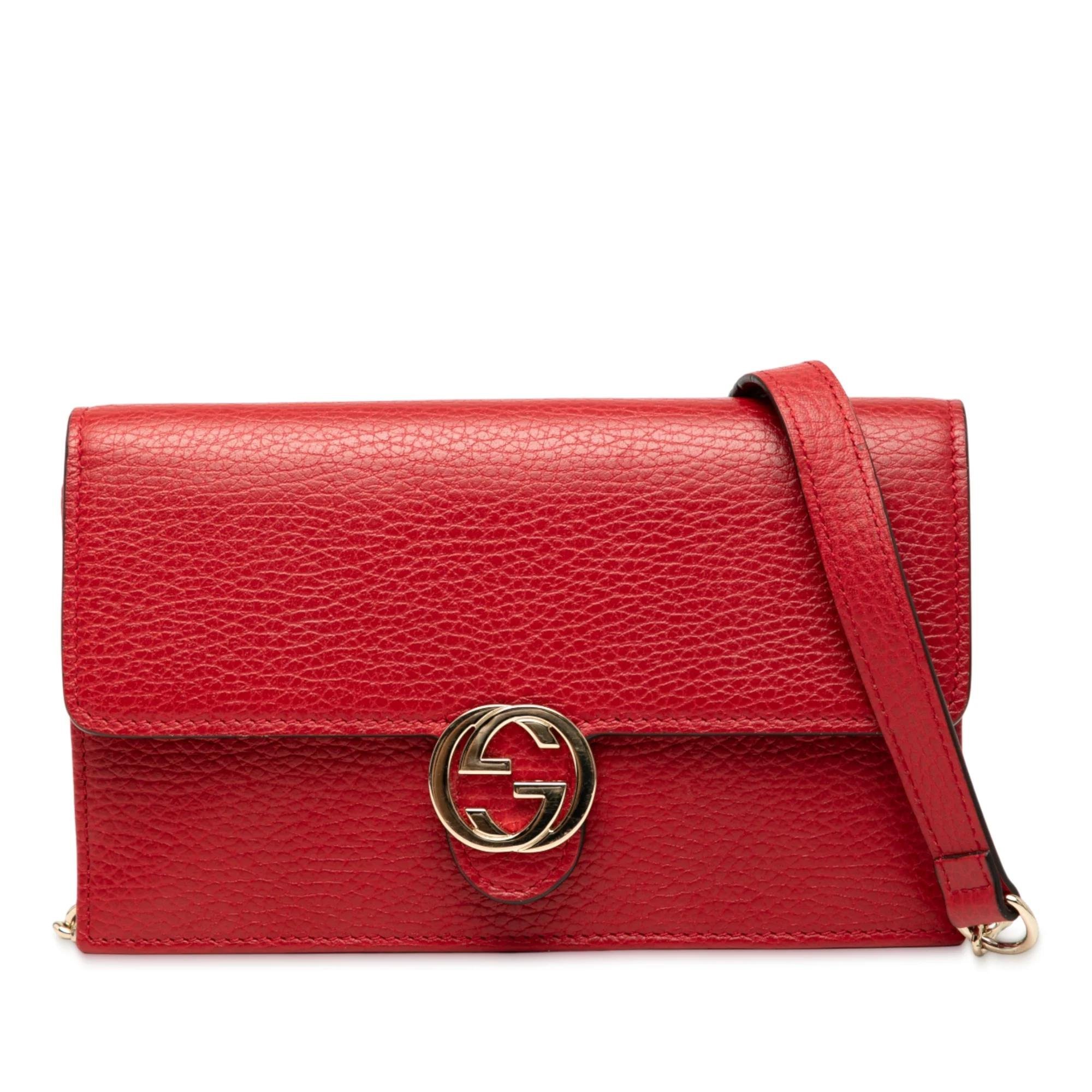 Interlocking leather handbag