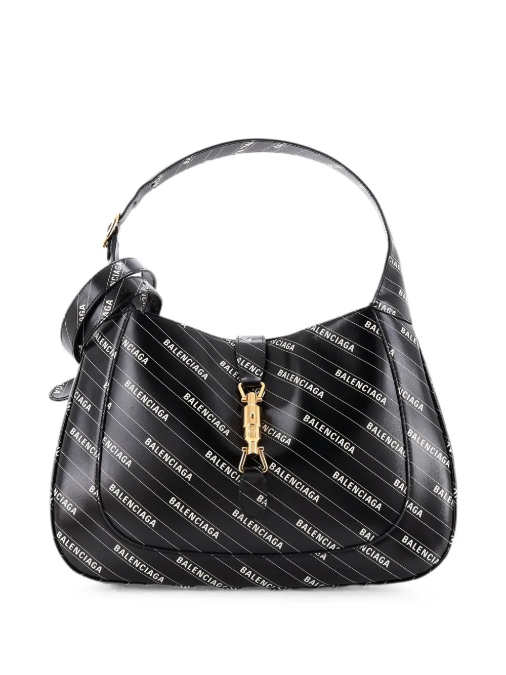 x Balenciaga The Hacker Project Jackie 1961 Printed Leather Medium hobo bag