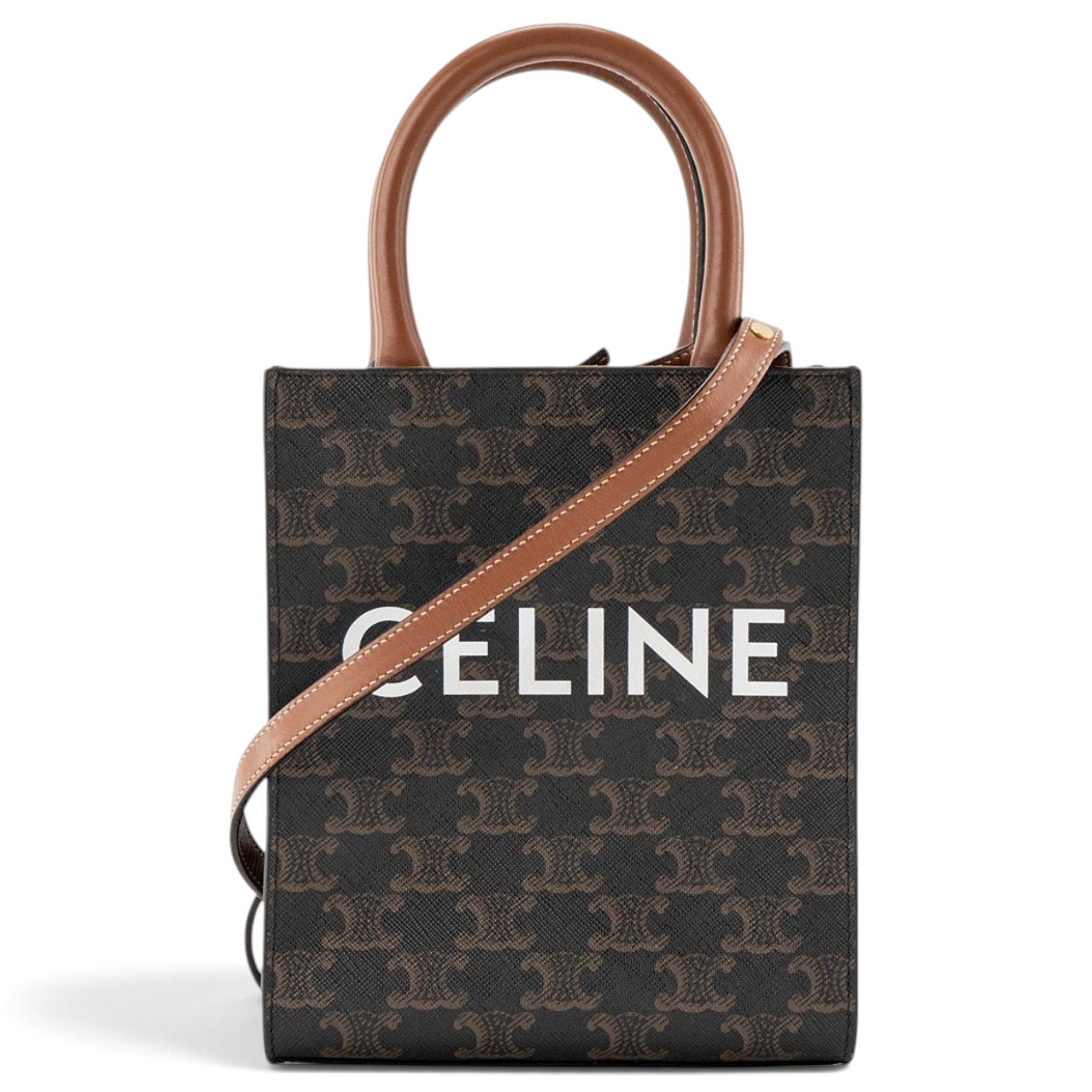 Celine Cabas Vertical leather tote