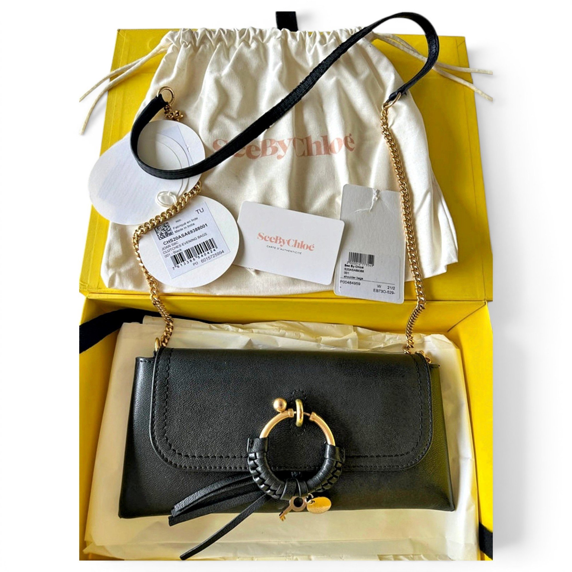 Leather clutch bag