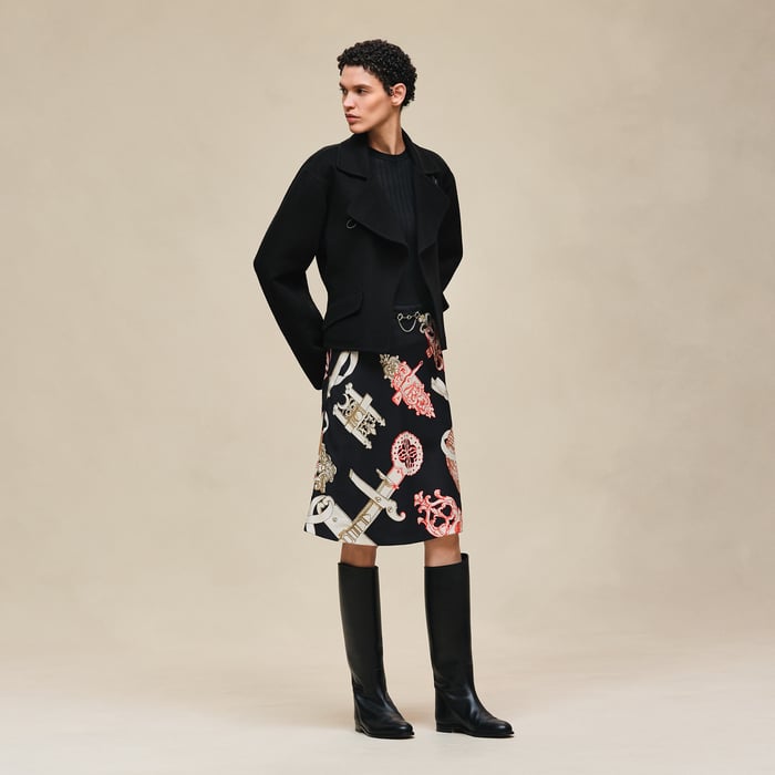 Noir Jewel Fastening Jacket