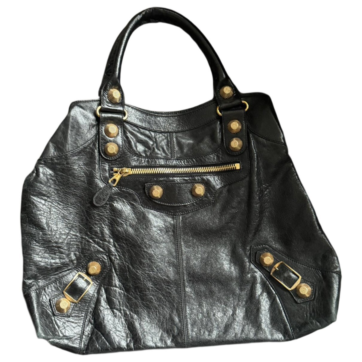 Town leather handbag