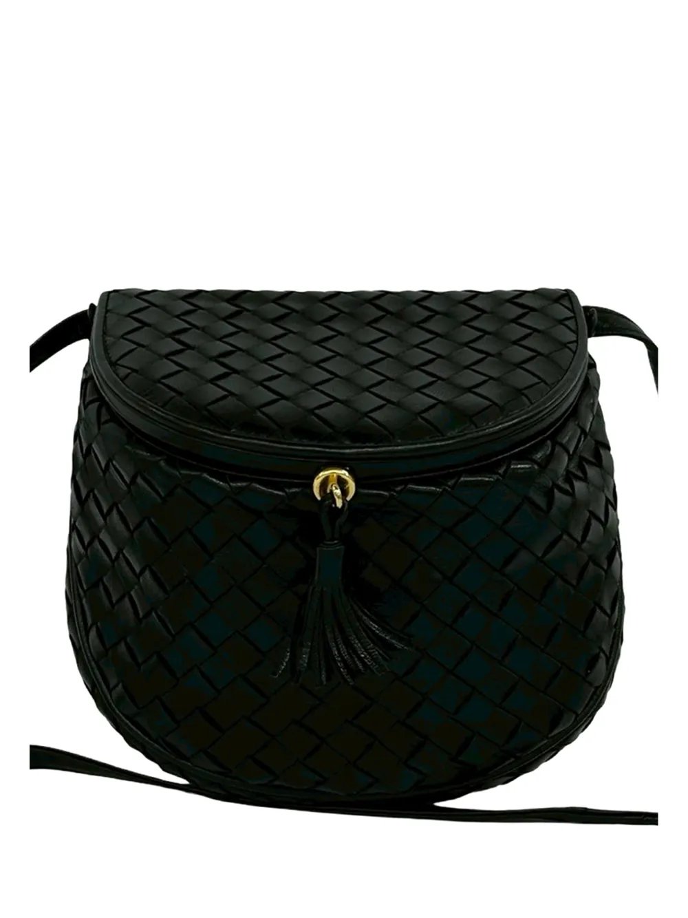 2012-2026 Leather Intrecciato Tassel Clasp crossbody bag