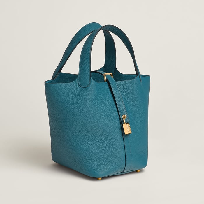 New Bleu Jean Picotin Lock 18 Bag