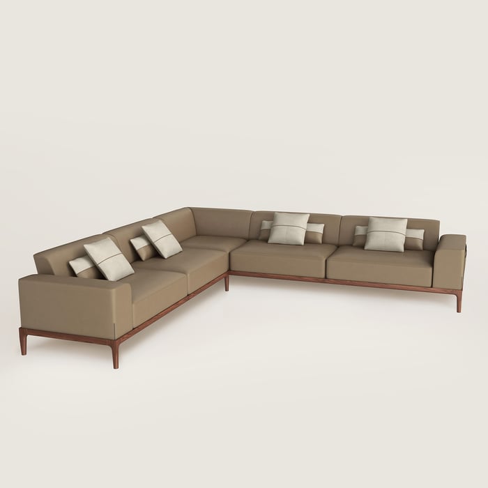 Étoupe Sofa Sellier 5-seater Corner