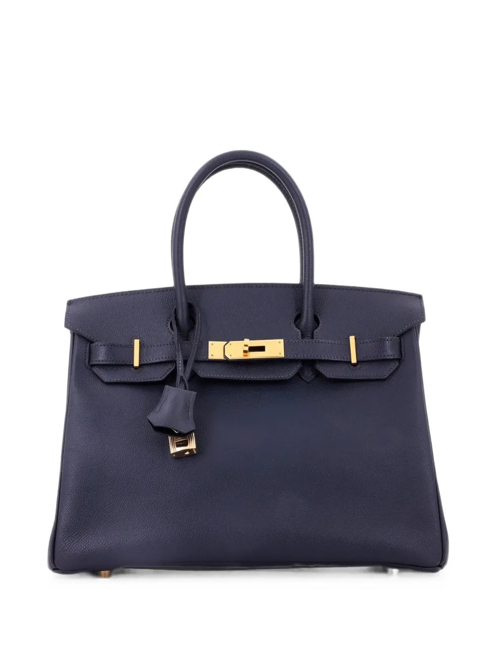 Hermes Birkin Handbag Blue Epsom with Gold Hardware 30 satchel