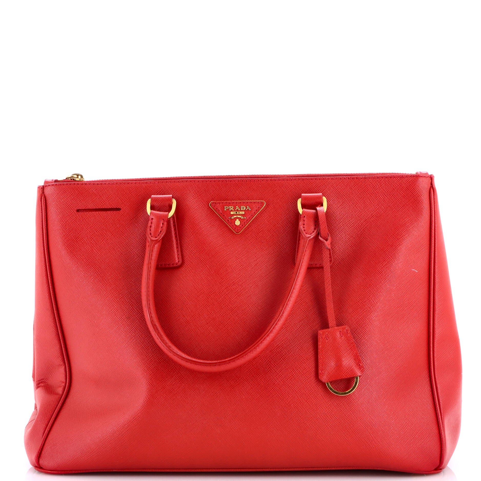 Double Zip Lux Tote Saffiano Leather Large
