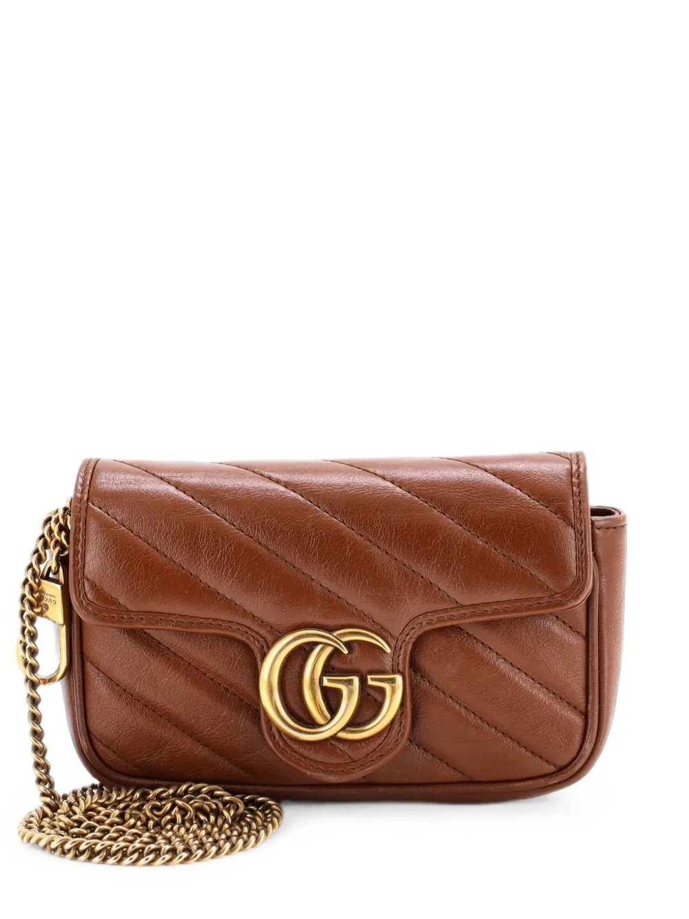 GG Marmont Flap Bag Diagonal Quilted Leather Super Mini crossbody bag