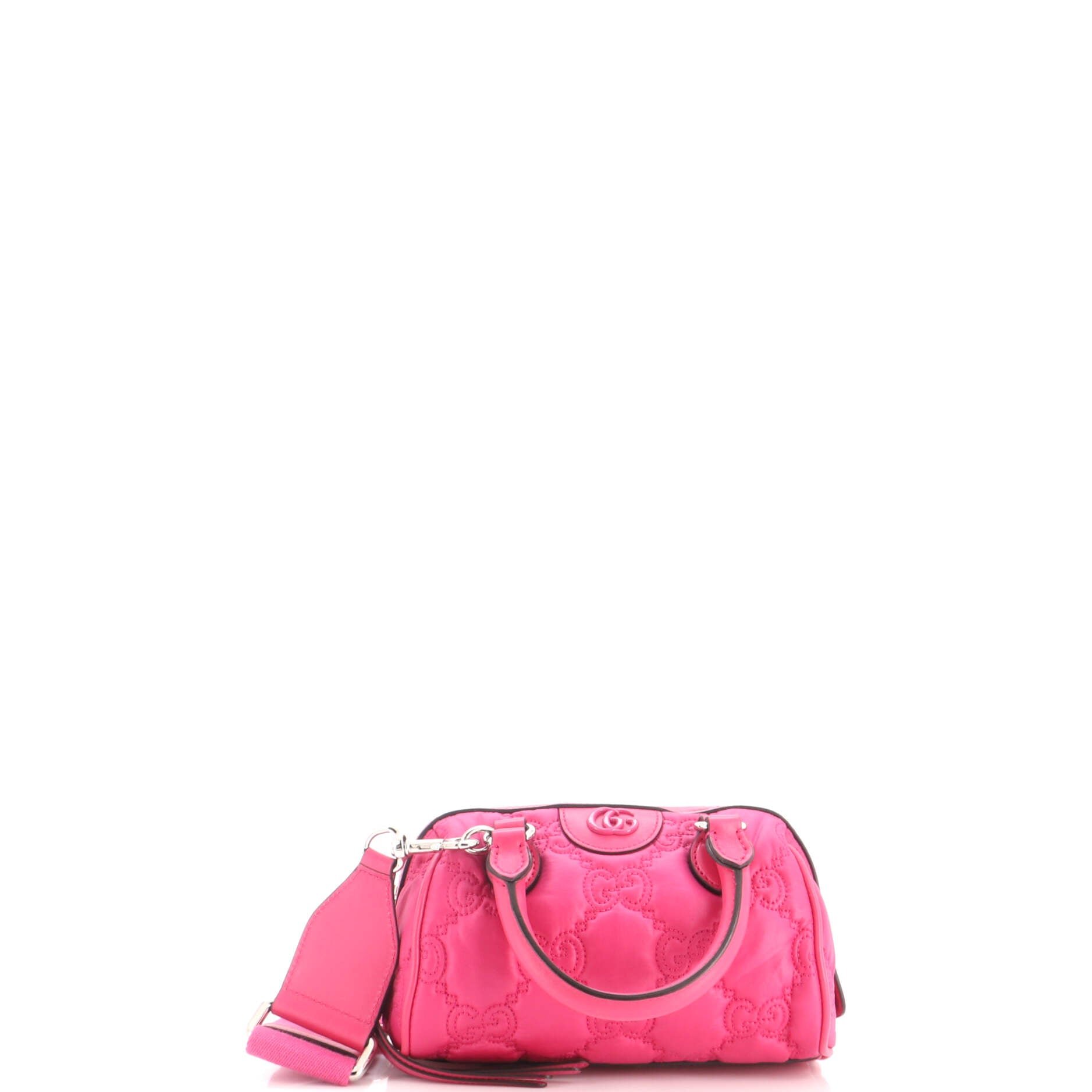 Ophidia Convertible Boston Top Handle Bag GG Matelasse Nylon with Leather Mini