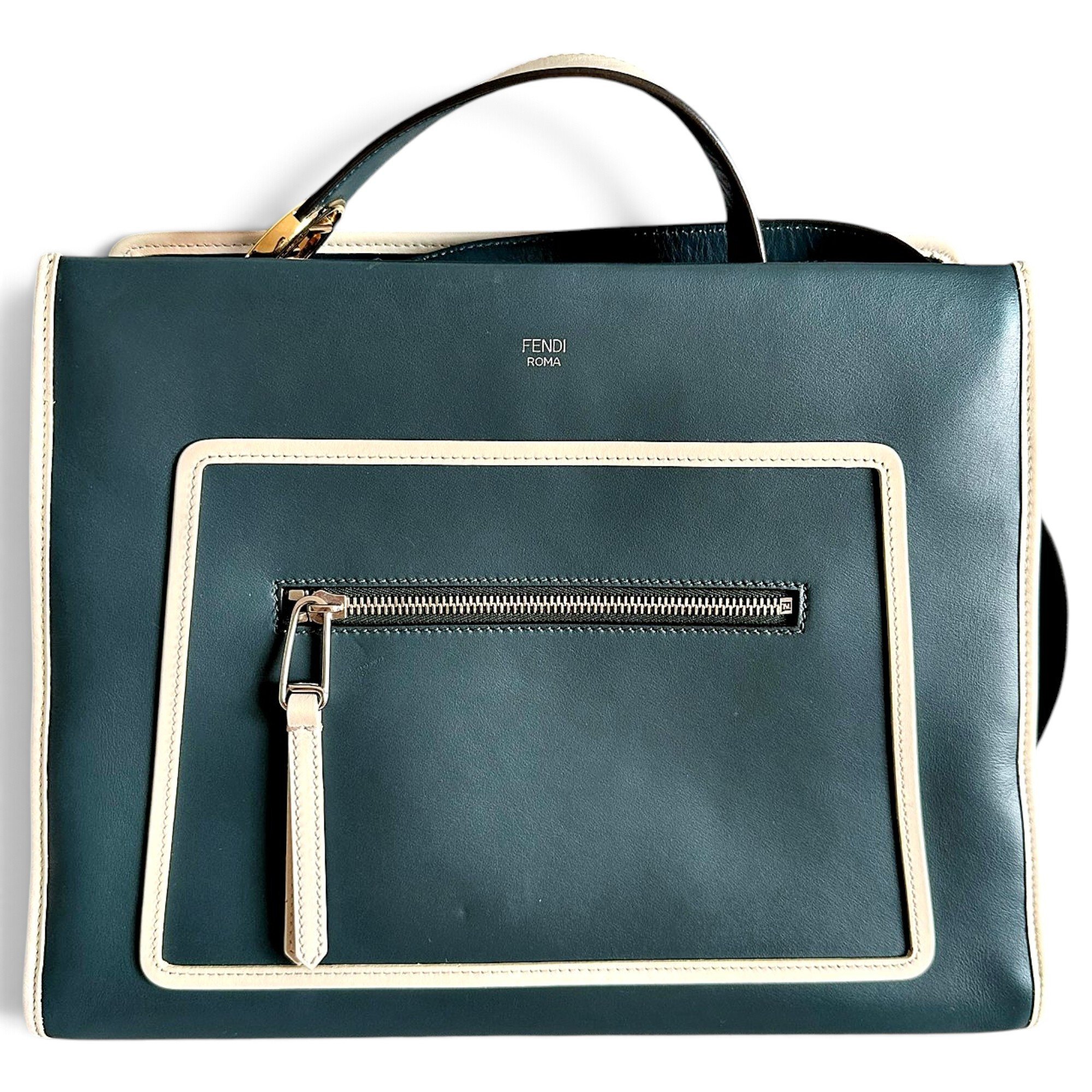 Runaway leather handbag