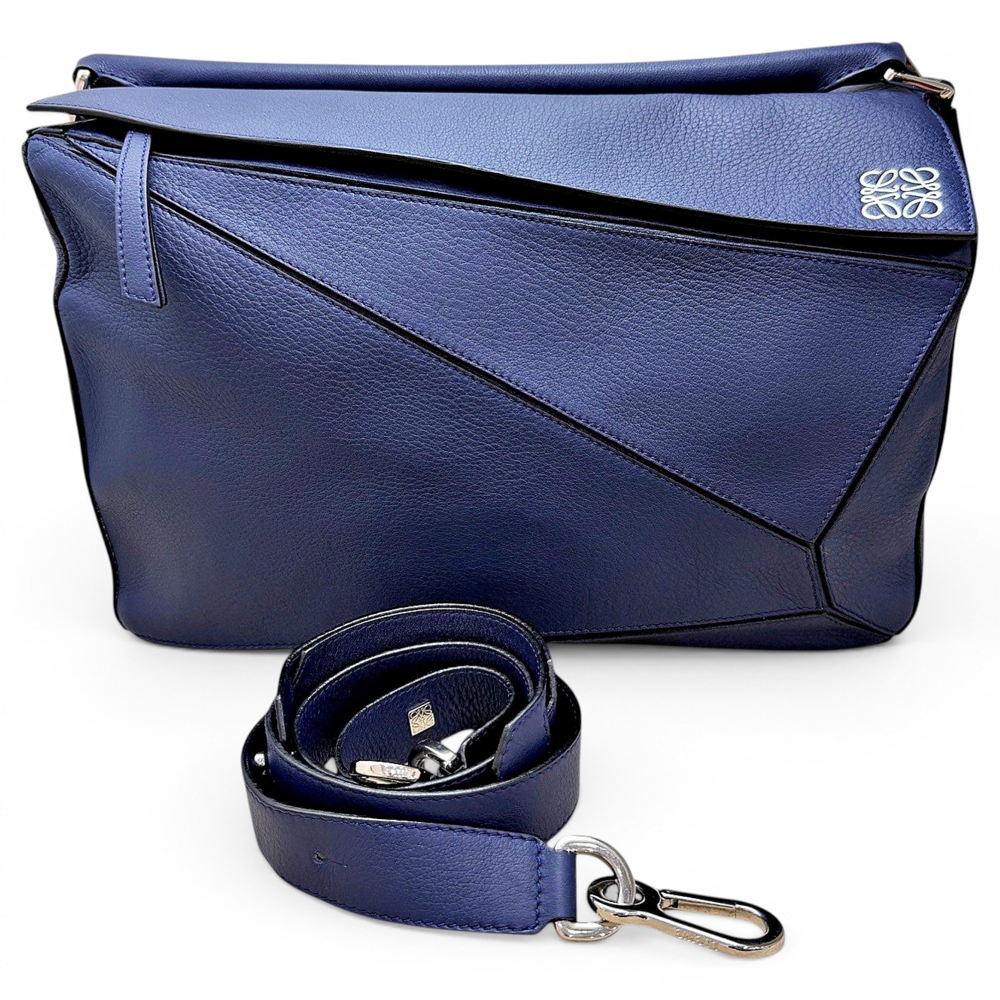 Puzzle leather handbag