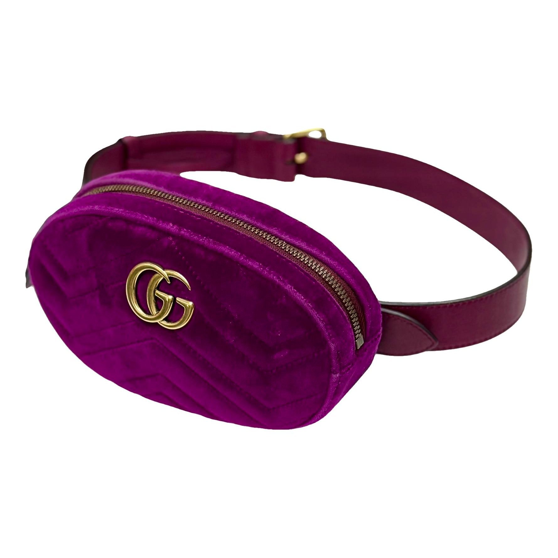 GG Marmont Oval velvet handbag