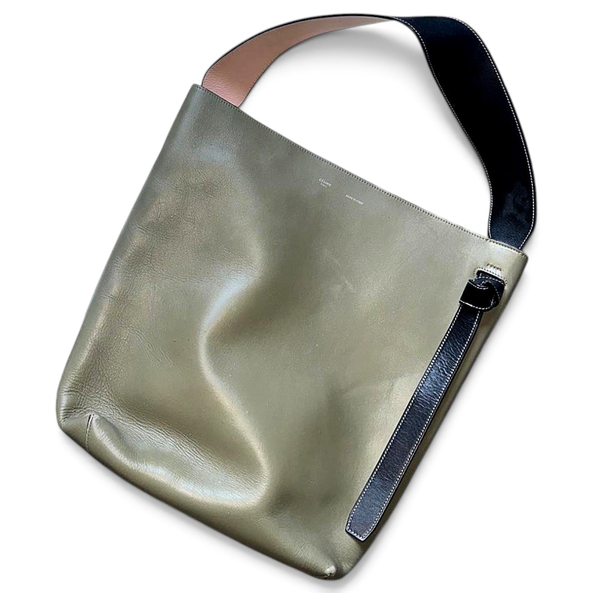 Twisted leather tote
