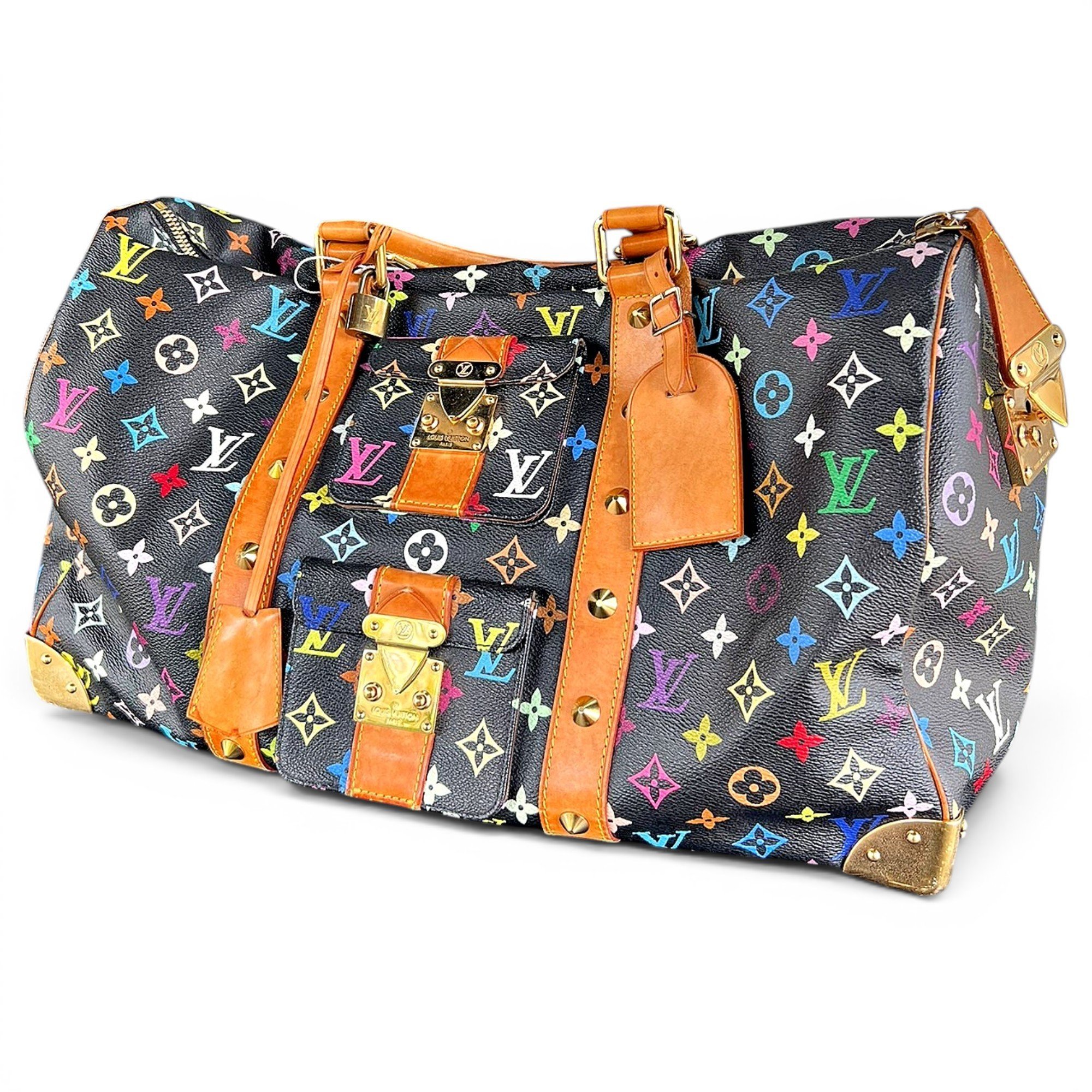 Keepall leather travel bag