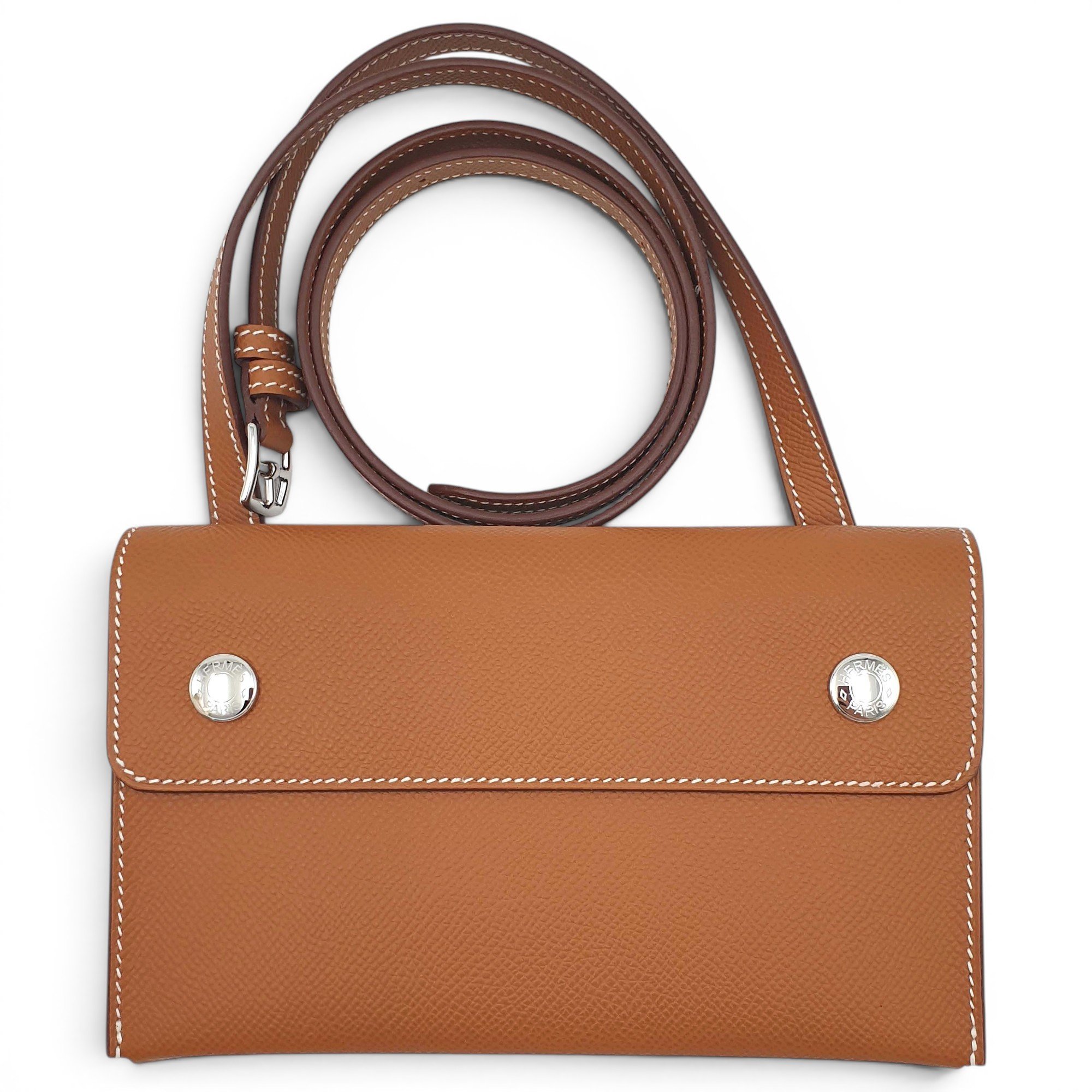 Hermesnap leather crossbody bag