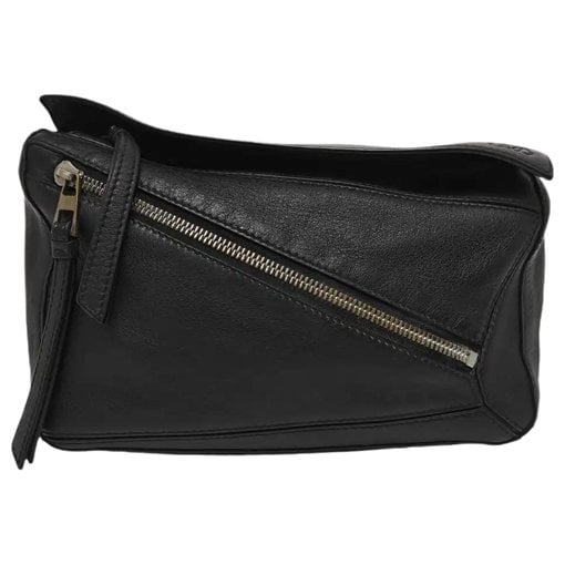 Puzzle leather handbag